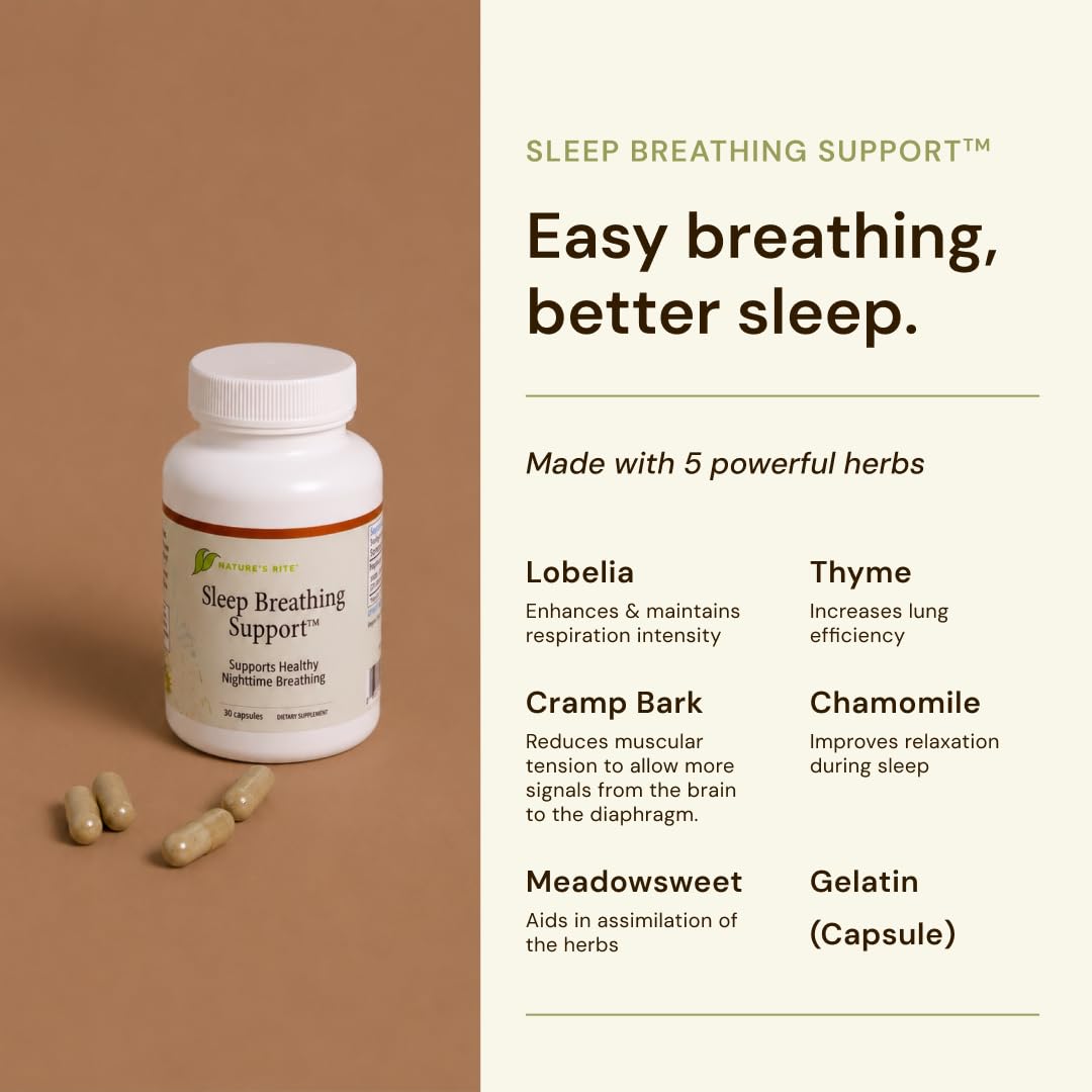 Nature's Rite Sleep Breathing Support Capsule, 30 Count