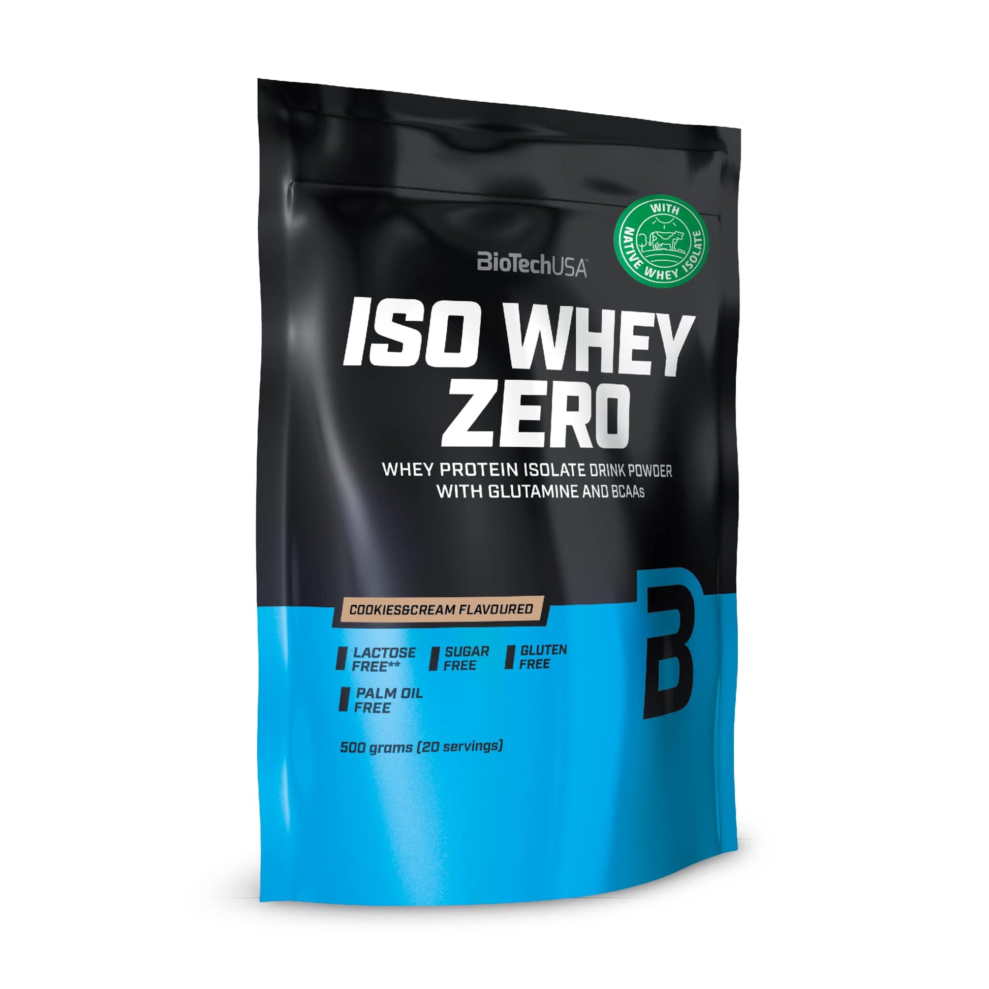 BioTechUSA Iso Whey Zero Cookies & Cream Powder 500 g
