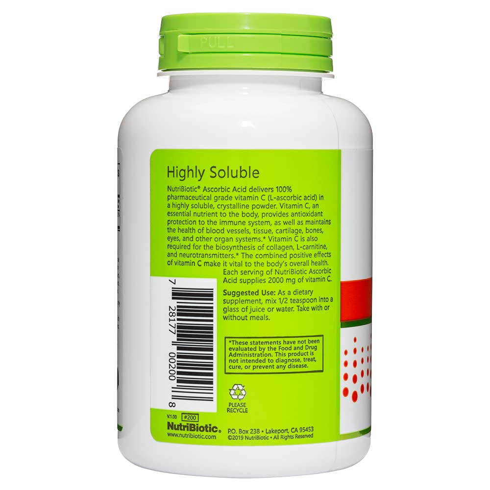 NutriBiotic Ascorbic Acid Vitamin C Powder, 8 Oz