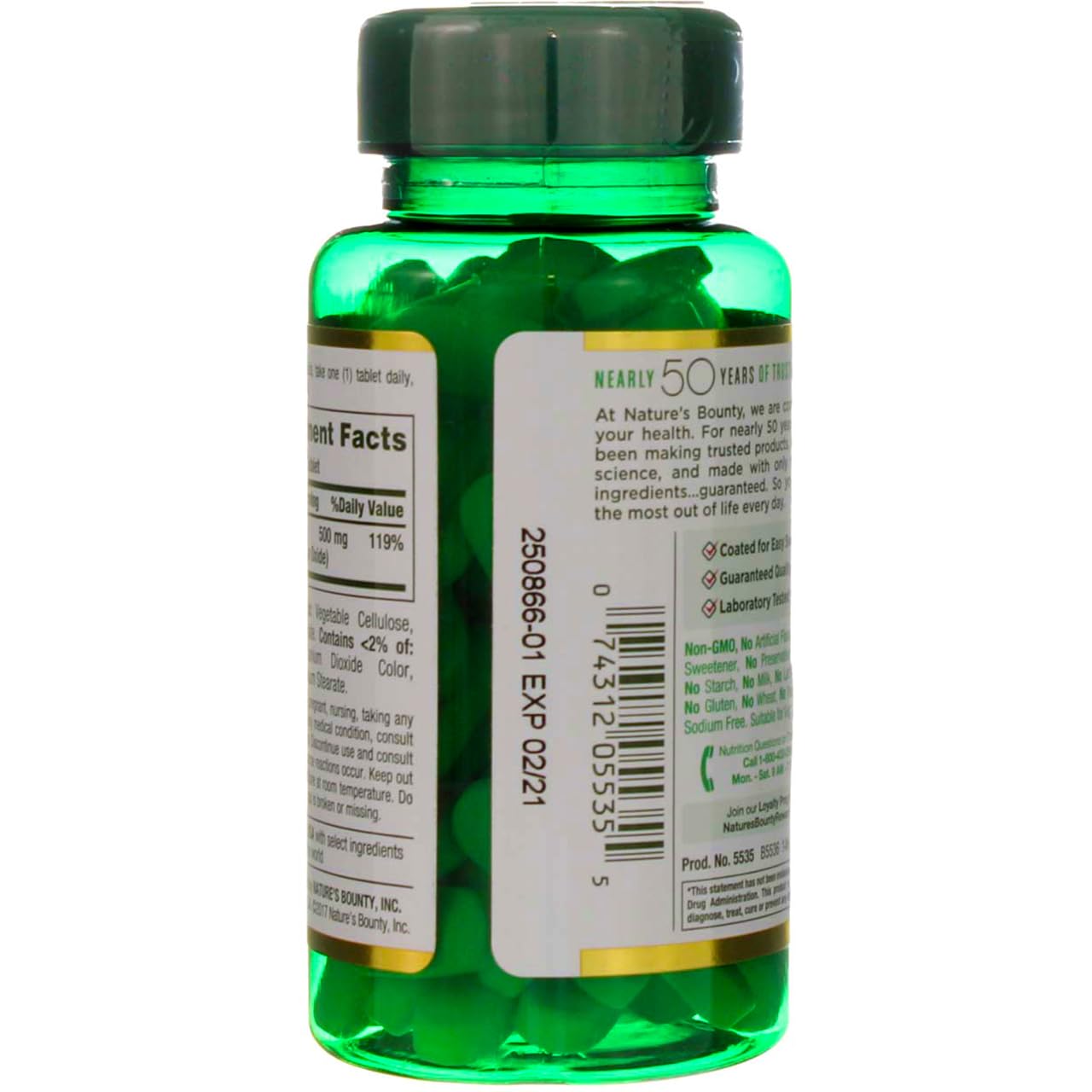 Nature's Bounty Magnesium 500 mg Tablets 200 Count