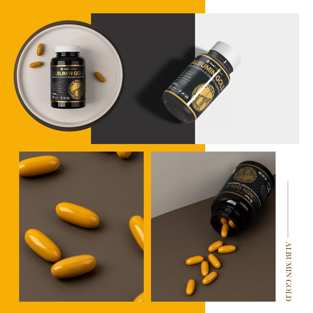Royal Canadian Albumin Gold 1700mg Capsule, 100 Capsules