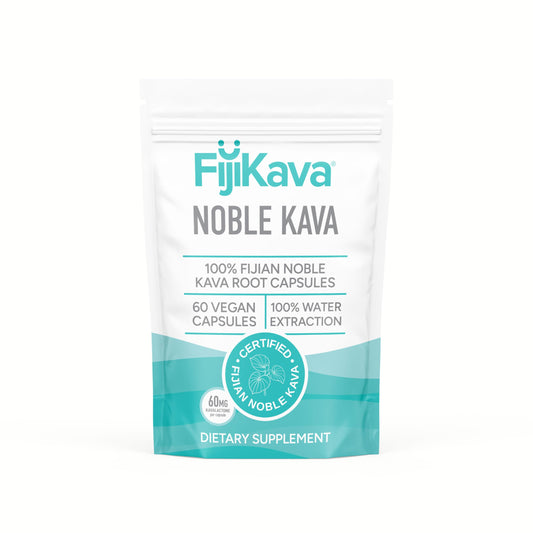 FijiKava Noble Kava Kava Capsules, 600mg Kavalactones per Serving, 60 Capsules