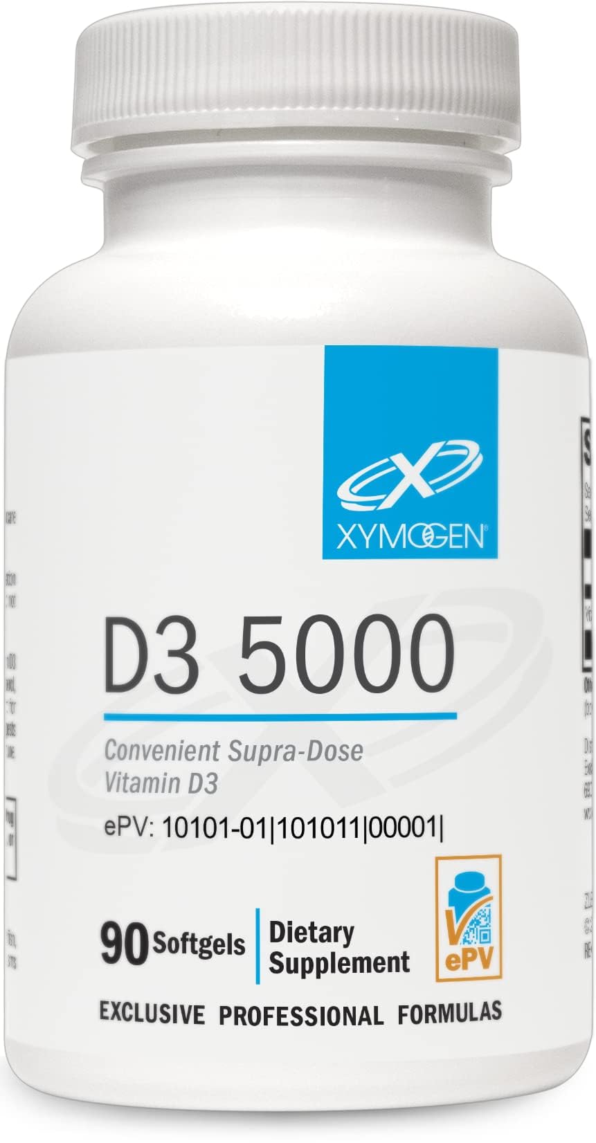 XYMOGEN Vitamin D3 5000 IU Softgels, 90-Count