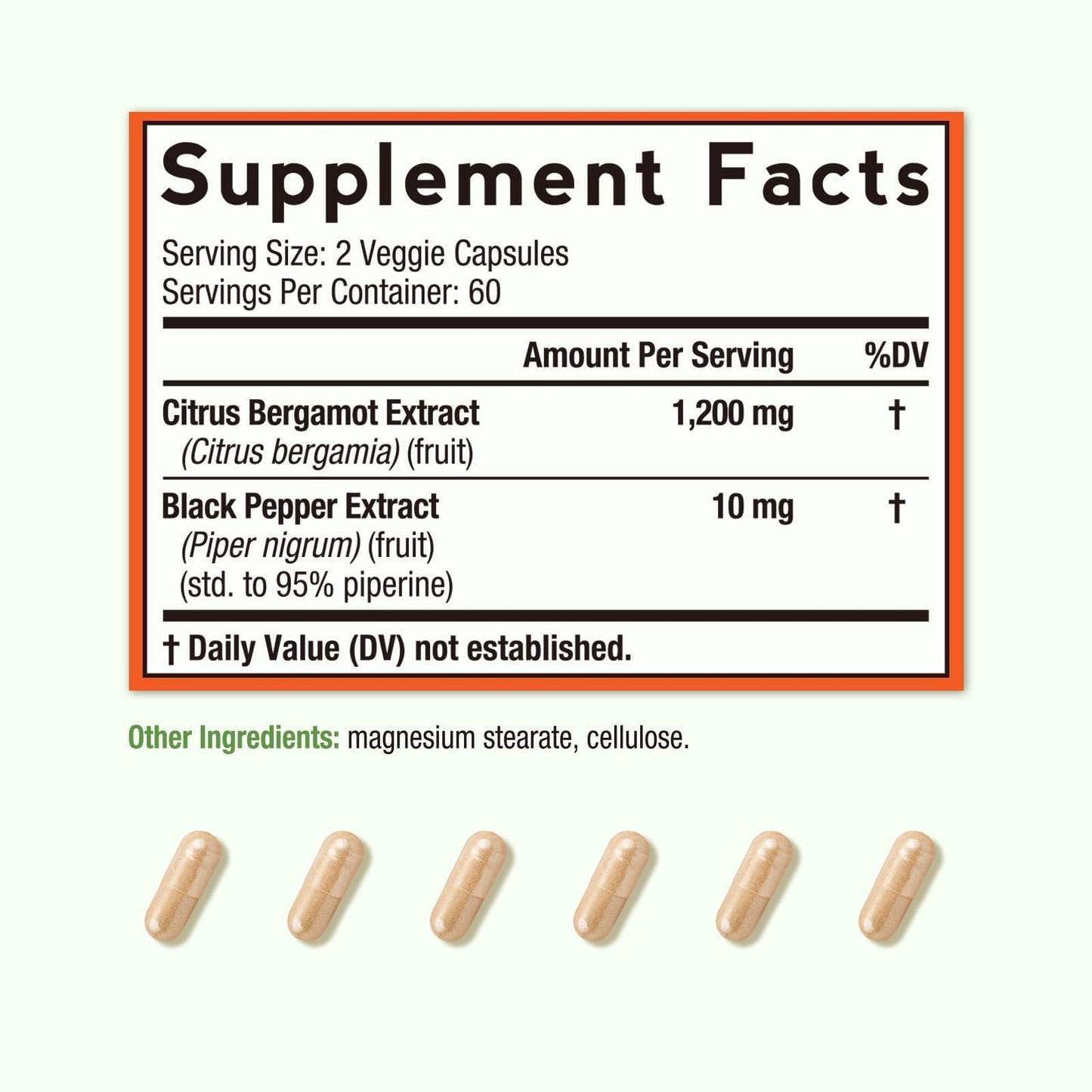 Doctor's Recipes Citrus Bergamot 1200mg Capsules, 120 Count
