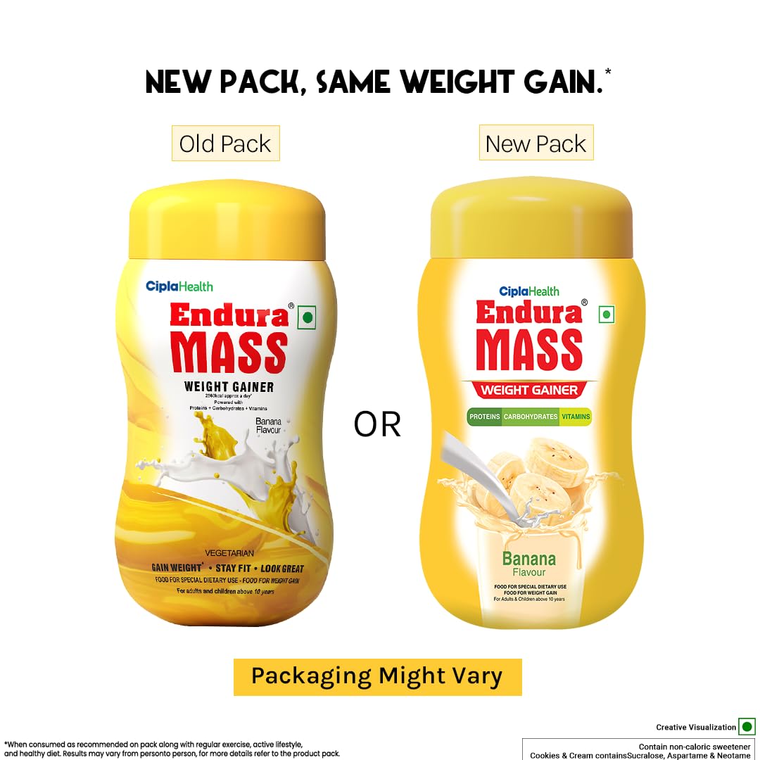 Endura Mass Weight Gainer Powder Banana Flavour 1.1 Pound