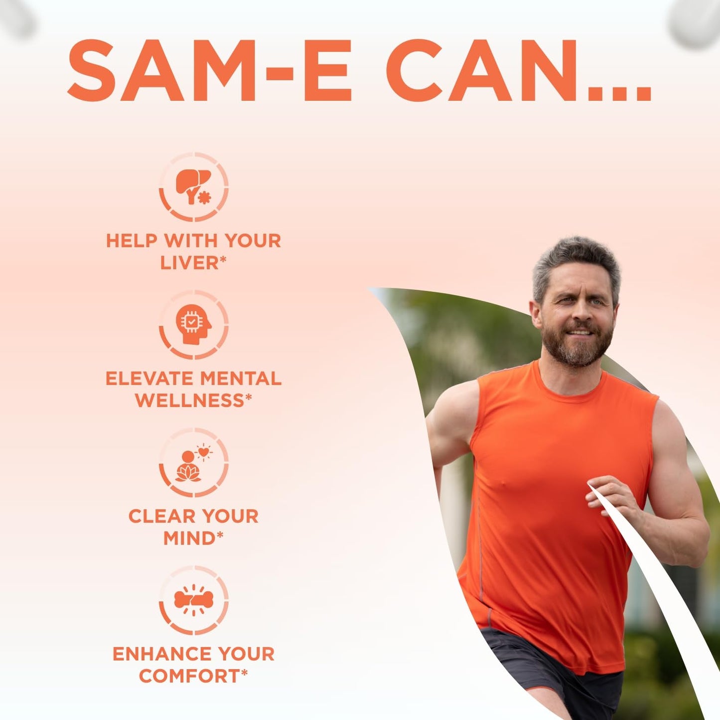 Clear Formulas Bioactive SAM-e 400mg - High Strength SAM-e Supplement with Biologically Active S,S Form for Liver and Mood Support - Vegan Non-GMO Preservative Free - Made in The US Capsule, 30 Count
