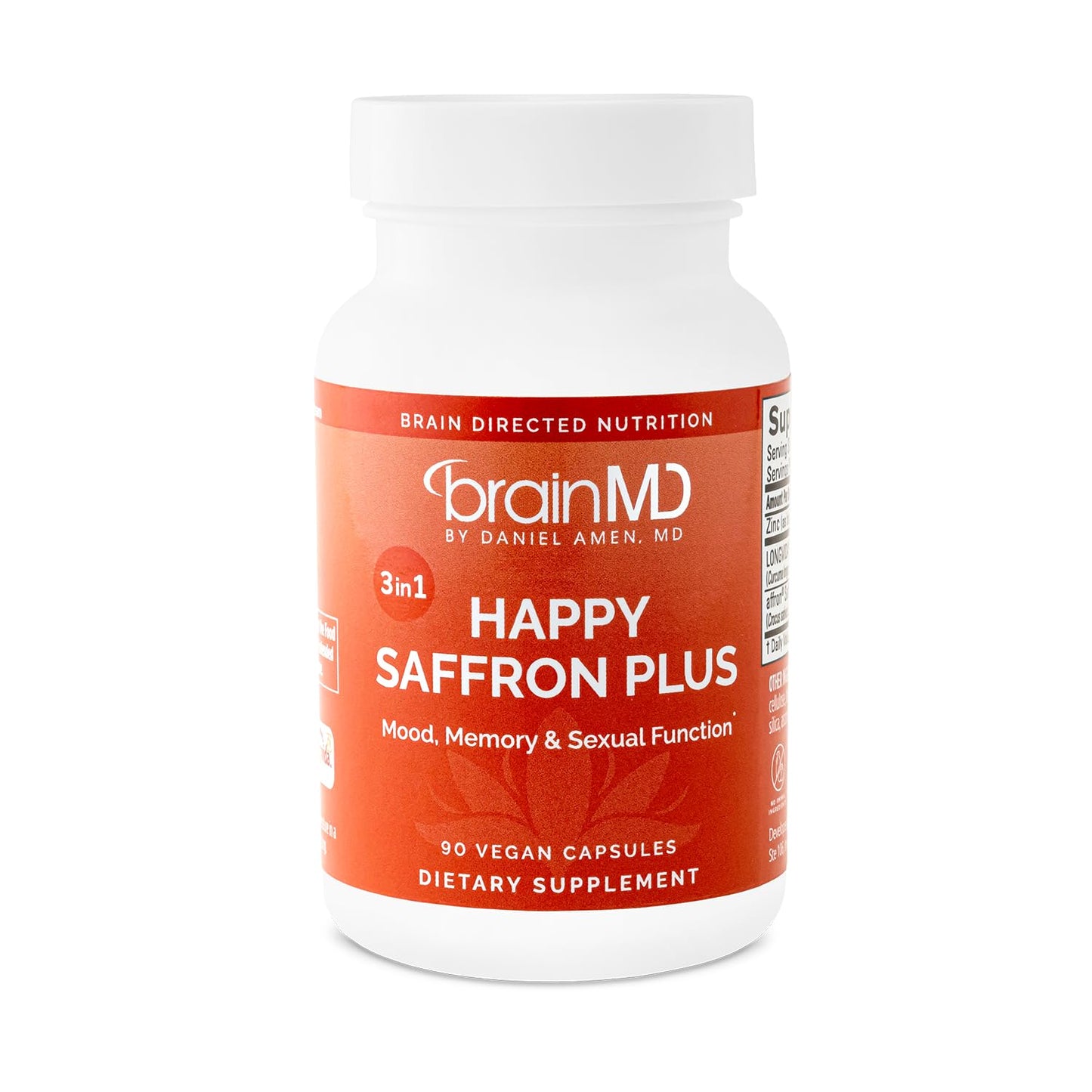 BRAINMD Dr Amen Happy Saffron Plus Capsules 90 Count