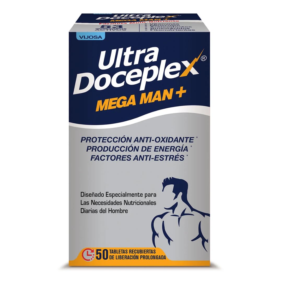 VIJOSA Ultra Doceplex Mega Man+ & Mega Woman+ Prolonged-Release Tablets, 50 Count