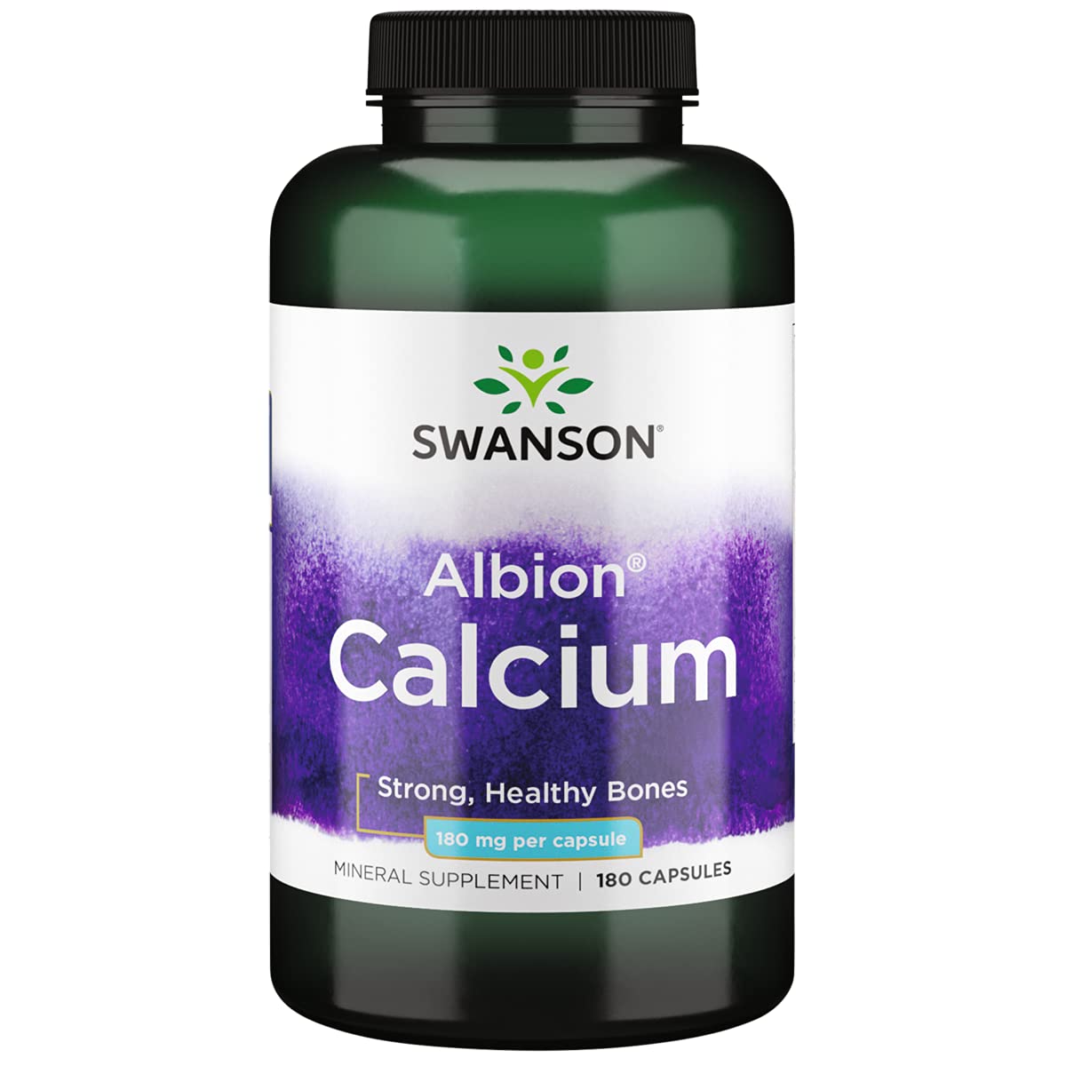 Swanson Albion Calcium Bone Health, 180 Capsules