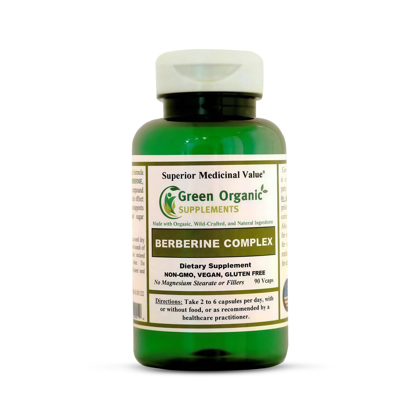 Green Organic Supplements Berberine Capsule 90 Count