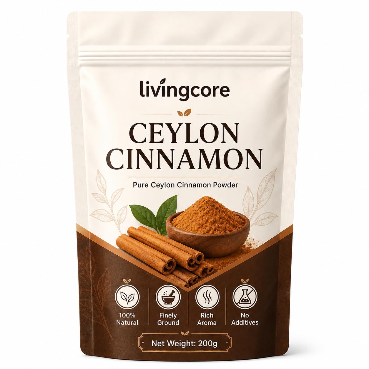 livingcore Organic Ceylon Cinnamon Powder 7.1 oz