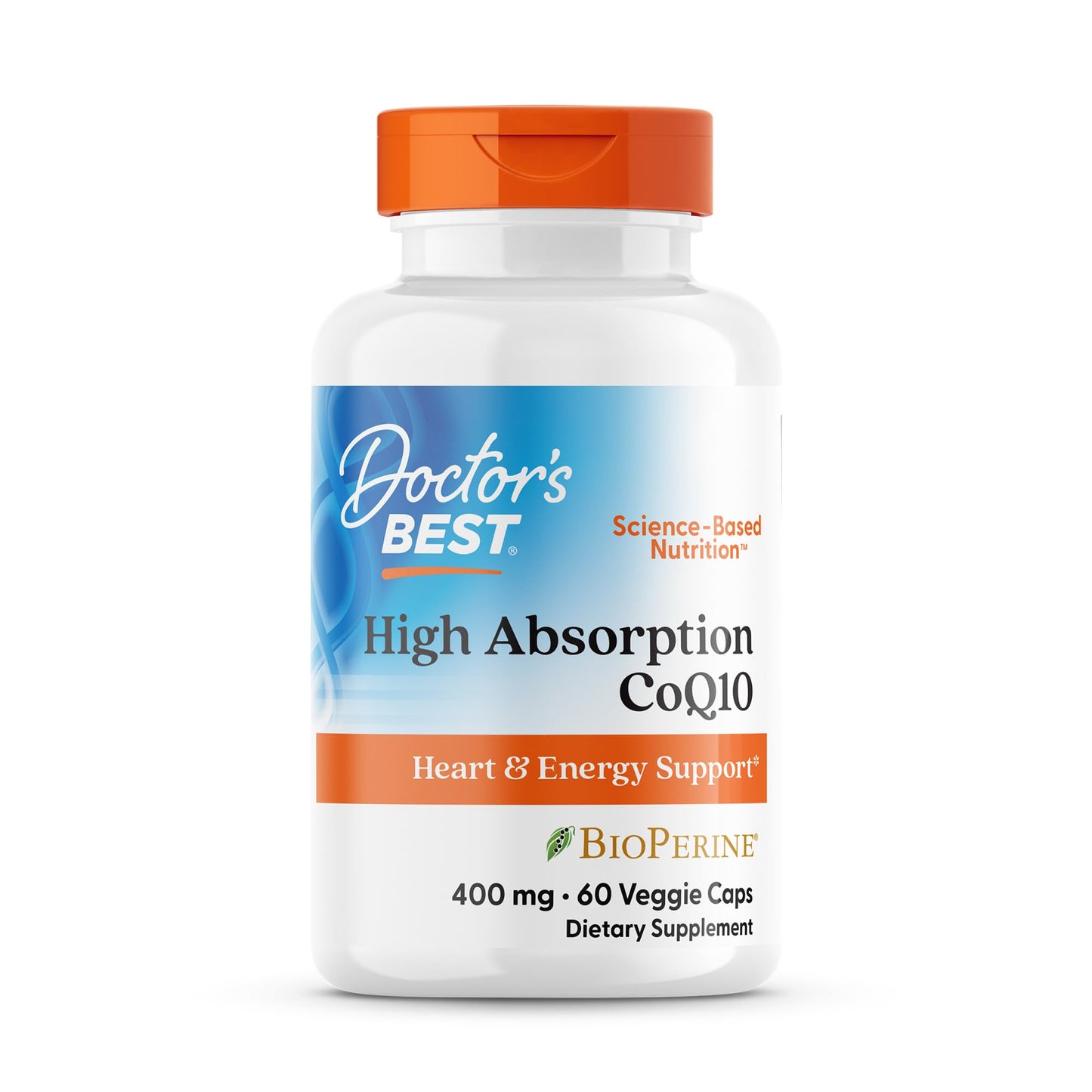 Doctor's Best High Absorption CoQ10 400mg with BioPerine Capsules, 60 Count