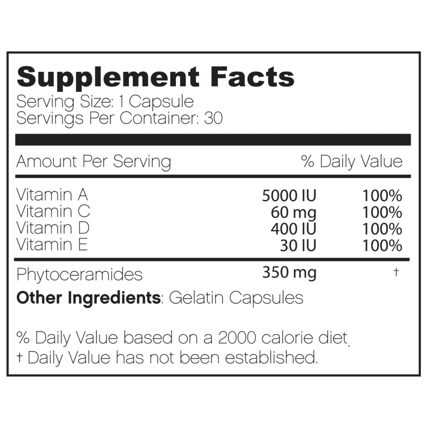 Skinception Phyto350 Advanced Phytoceramides Formula Capsules, 30 Count