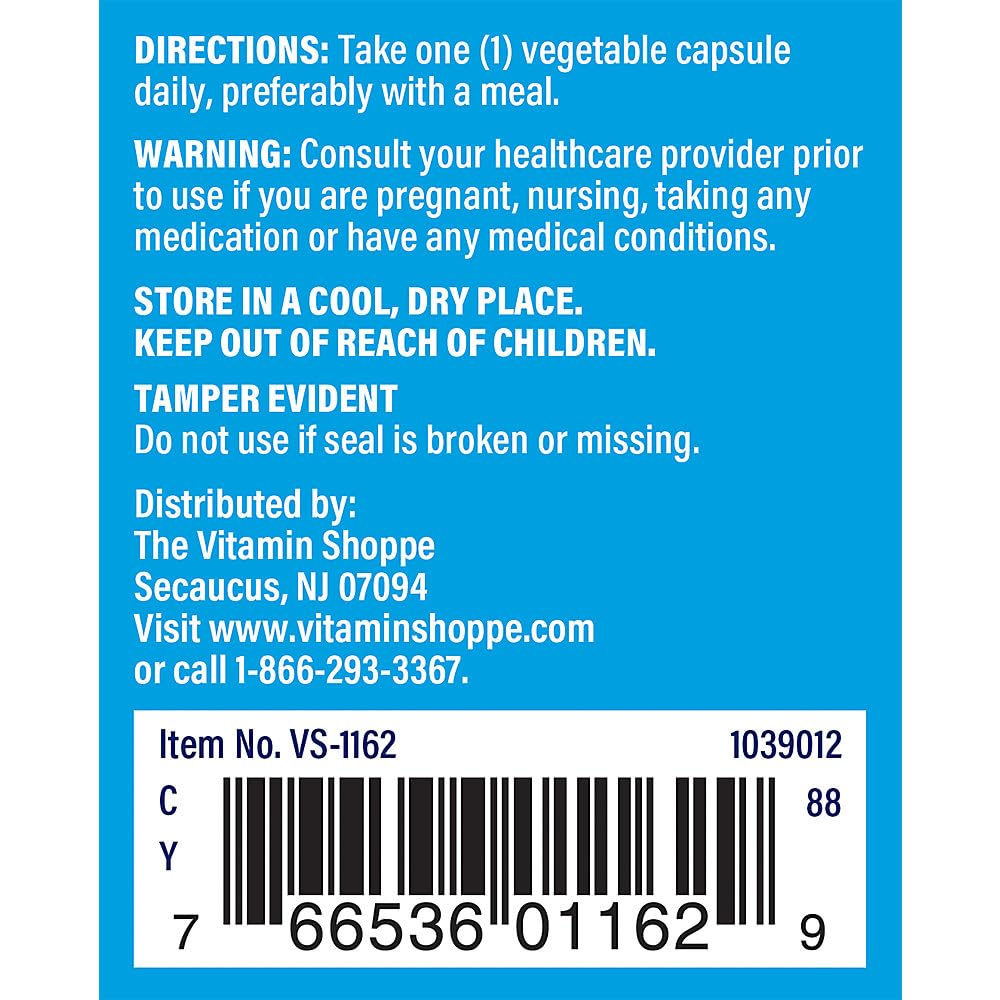 The Vitamin Shoppe Vitamin B6 100mg Capsule, 100 Count