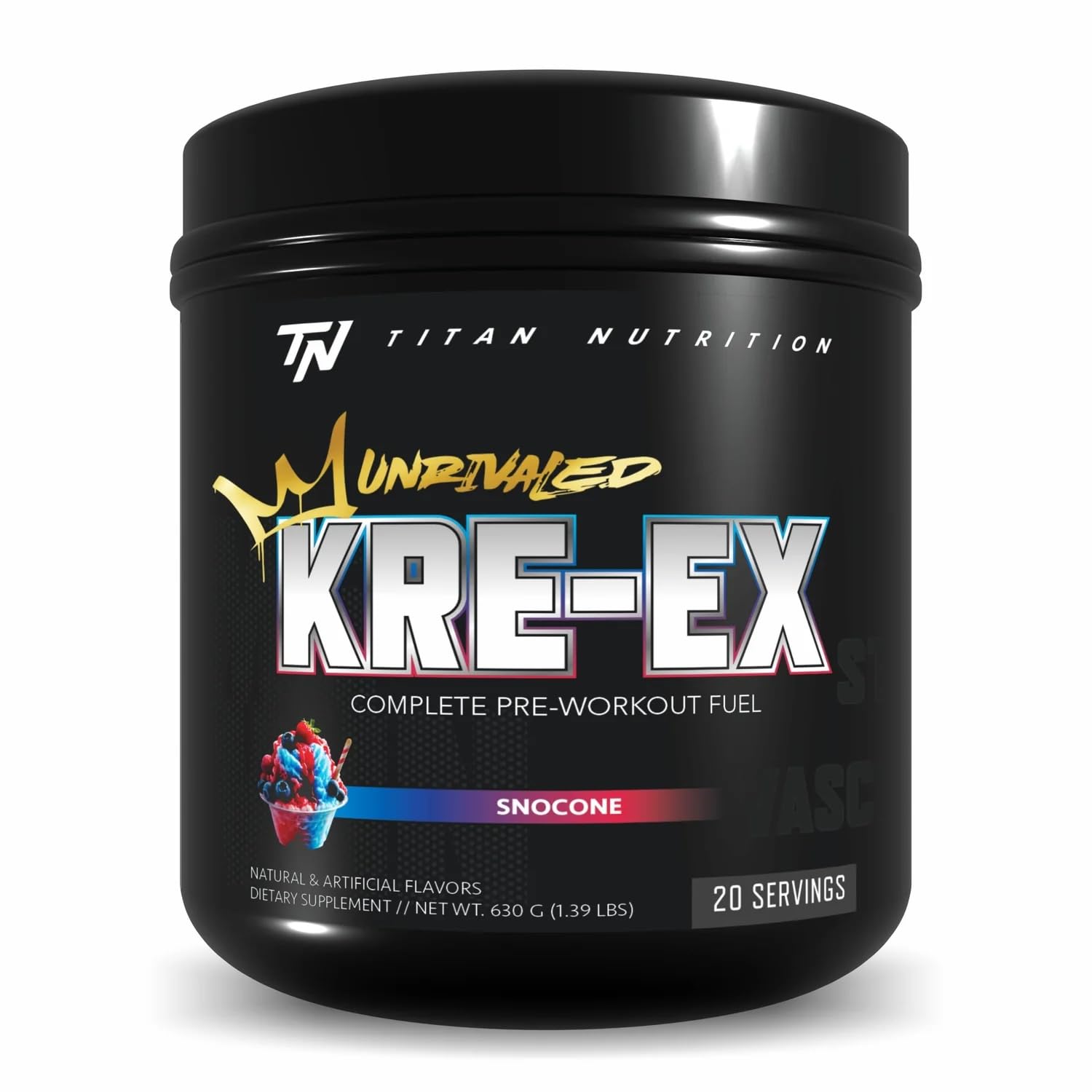 Titan Nutrition Kre-Ex Unrivaled Pre-Workout Powder, 23 Servings