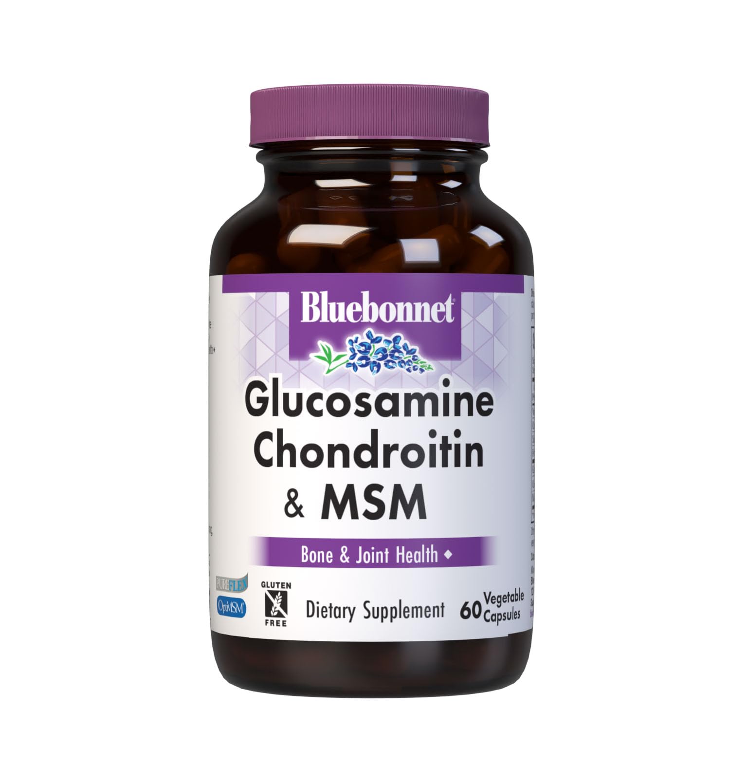BlueBonnet Glucosamine Chondroitin & MSM Glucosamine, Bone & Joint Health 60 Capsules