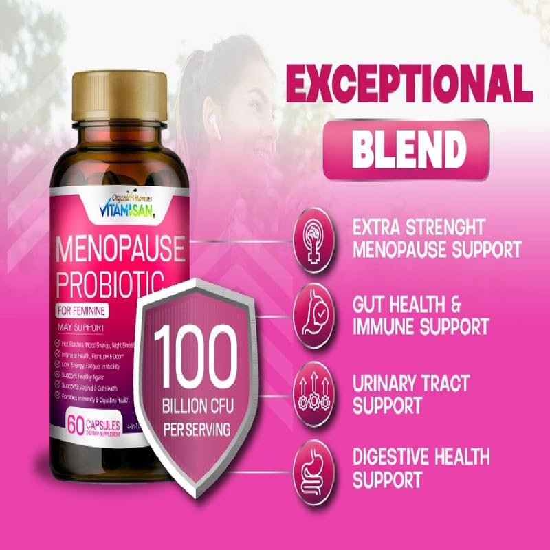 VITAMISAN Menopause Support Probiotic Capsules 120 Count