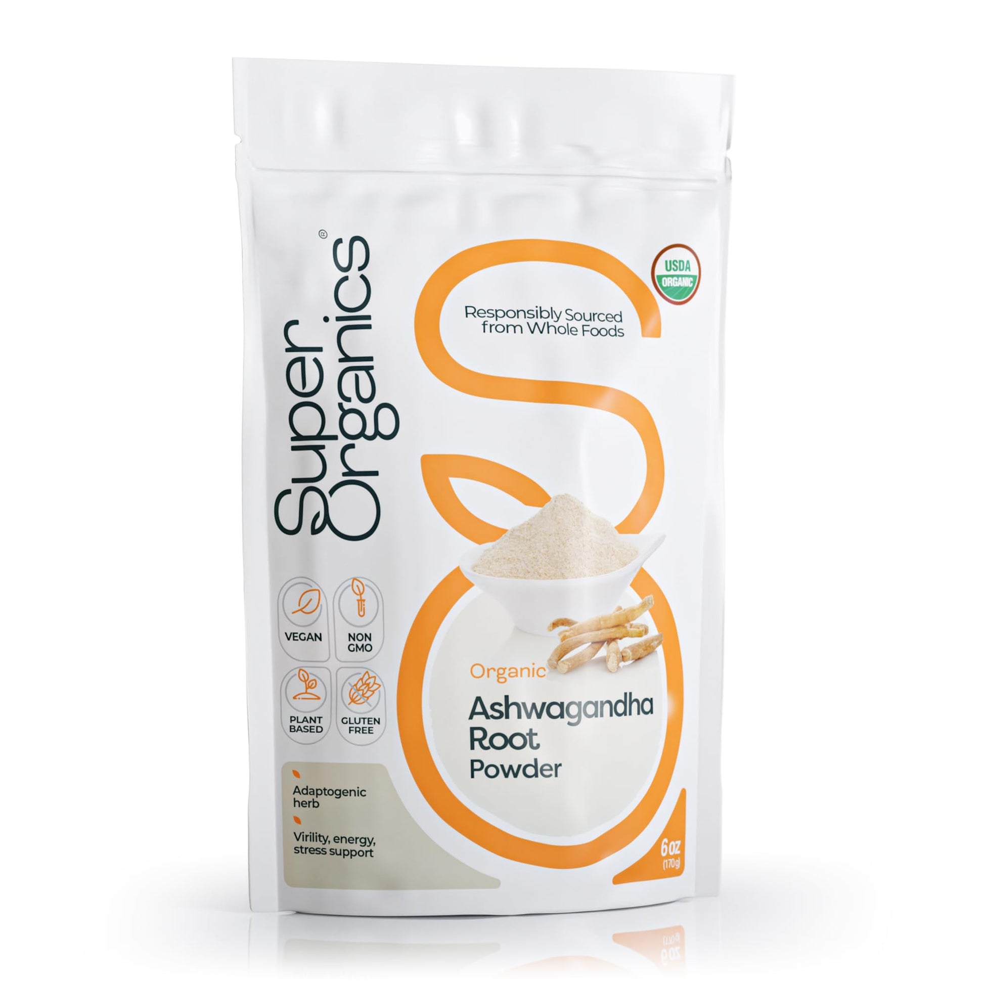 Super Organics Ashwagandha Root Powder 6 oz