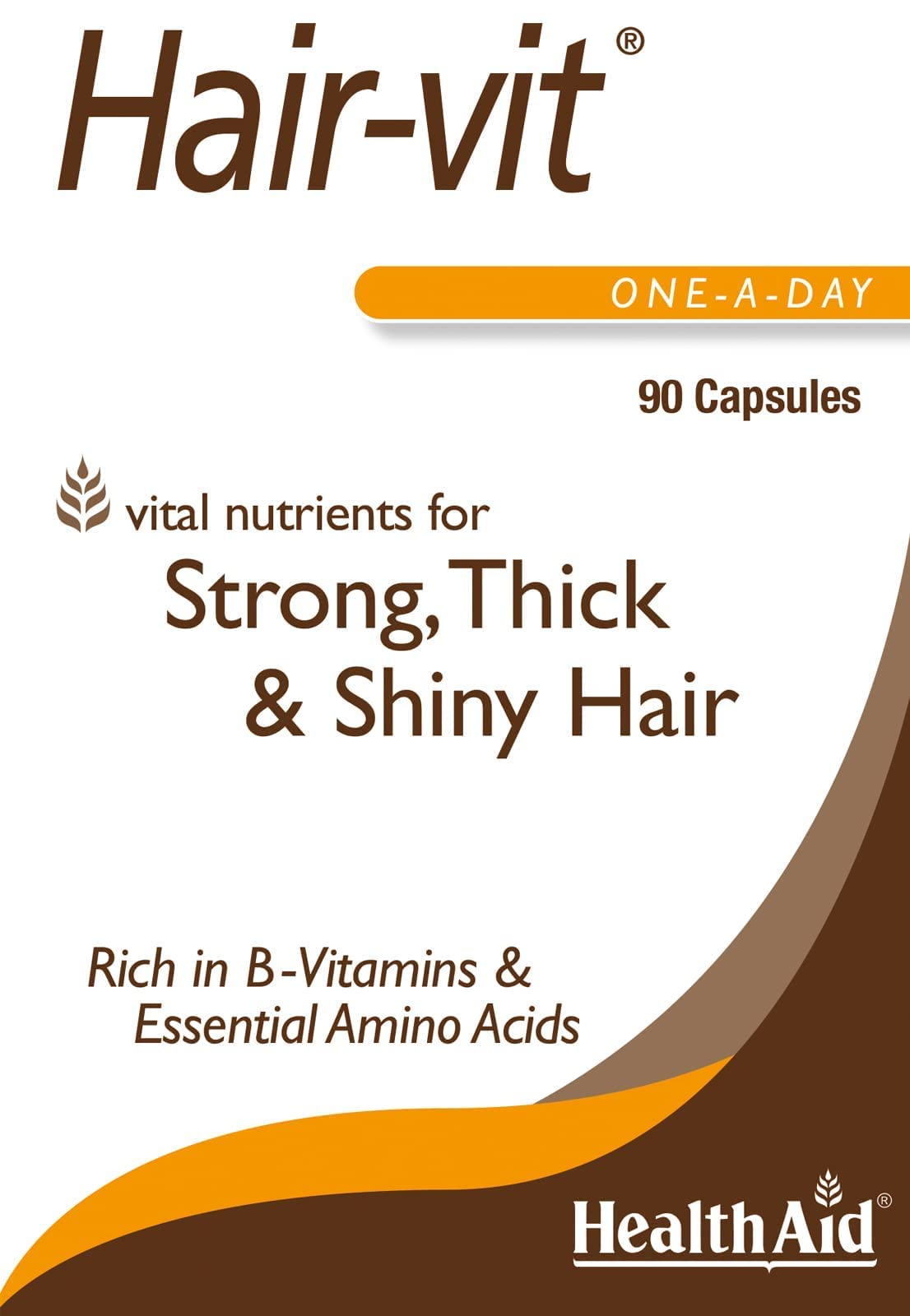 HealthAid Hair-VIT Hair Support Supplement Capsules, 90 Capsules