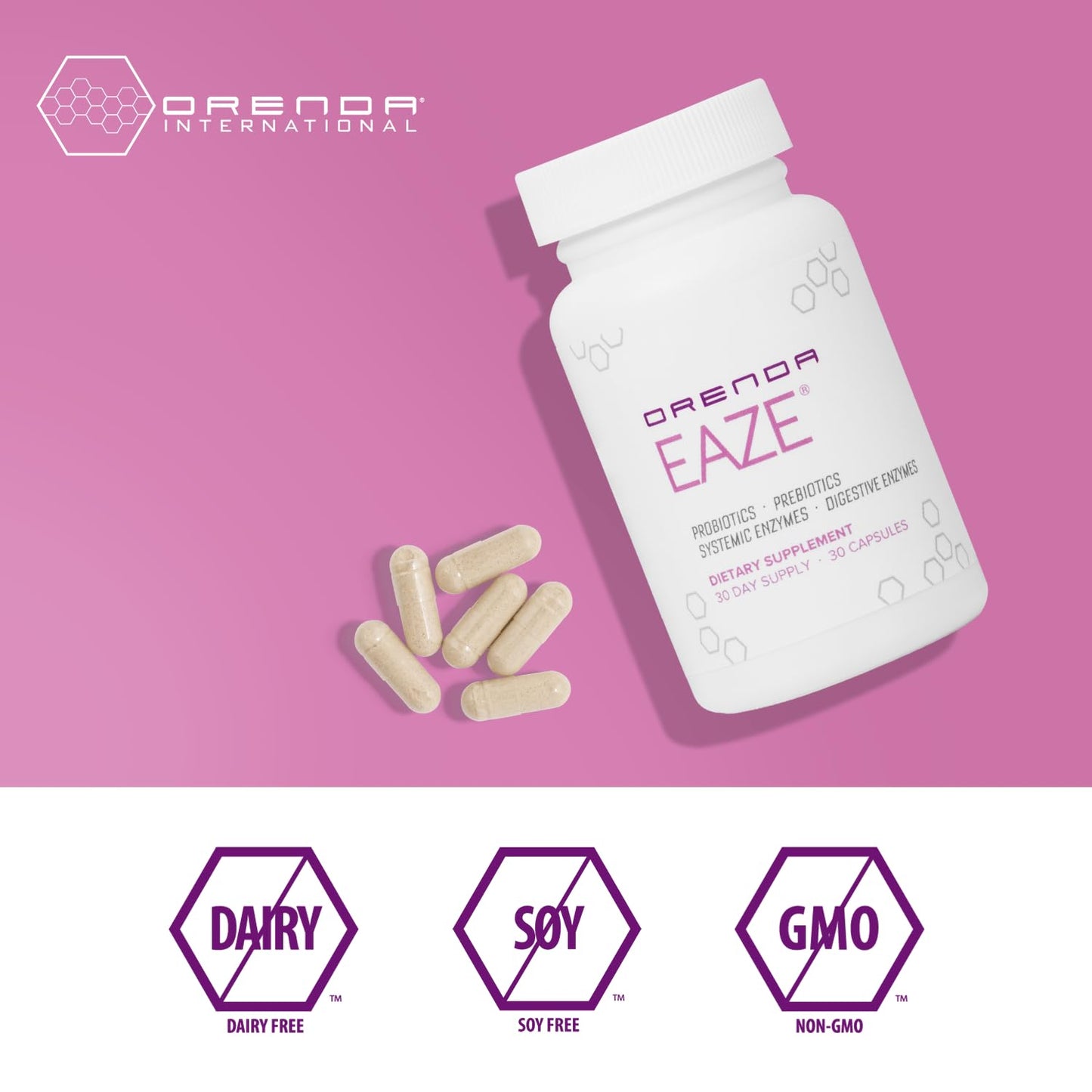 Orenda International Eaze Gut Wellness Capsules, 30 Capsules