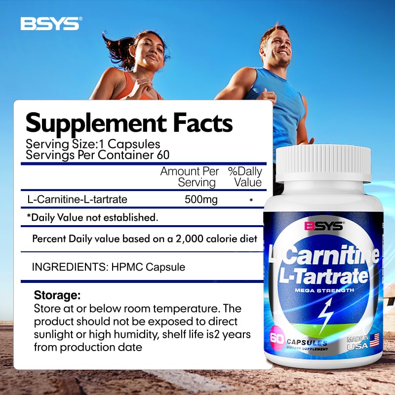 BSYS L-Carnitine for Adult Fitness Exercise Capsule 60 Capsules