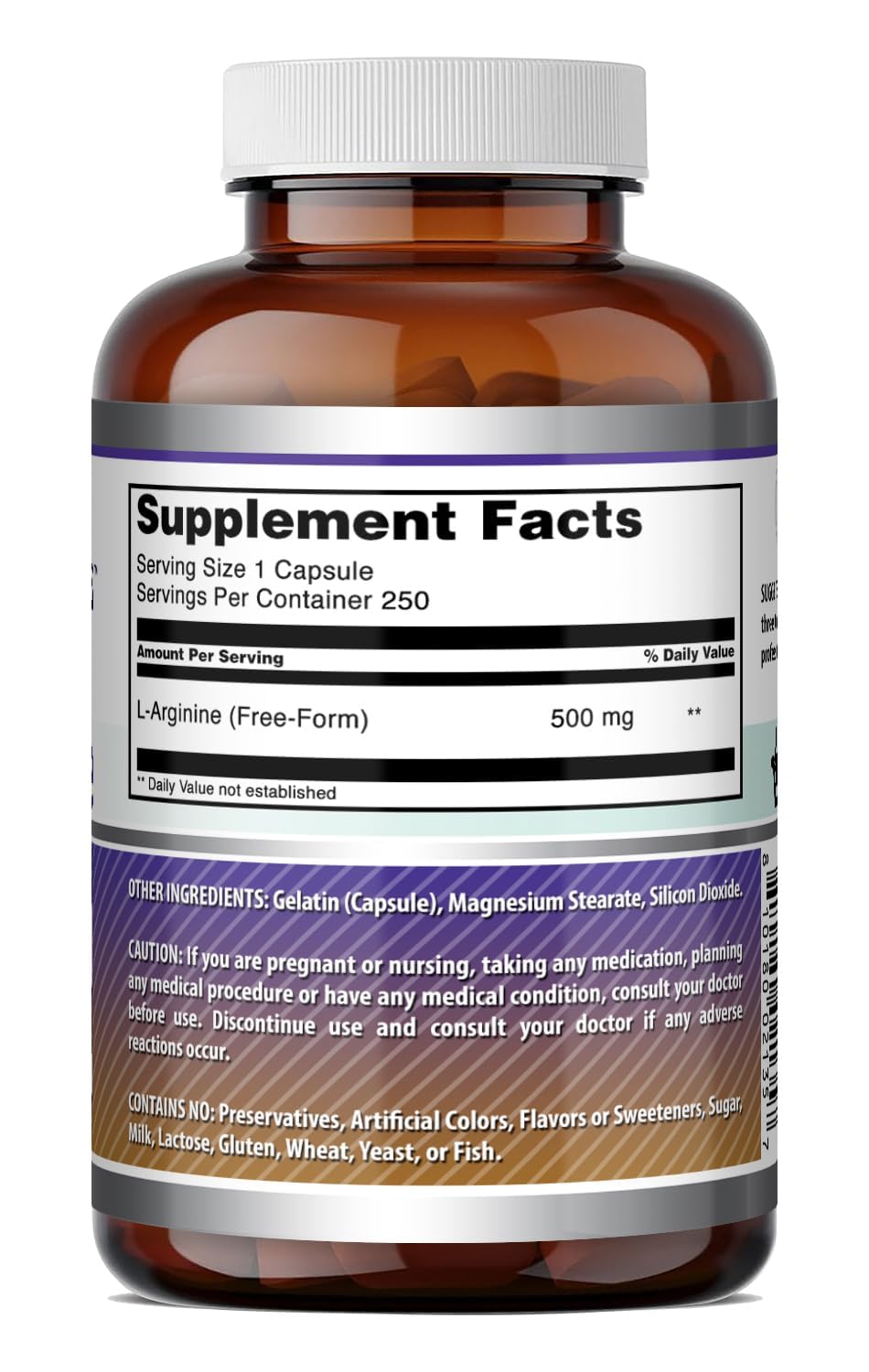 Amazing Nutrition L-Arginine Supplement Capsules 750 Count