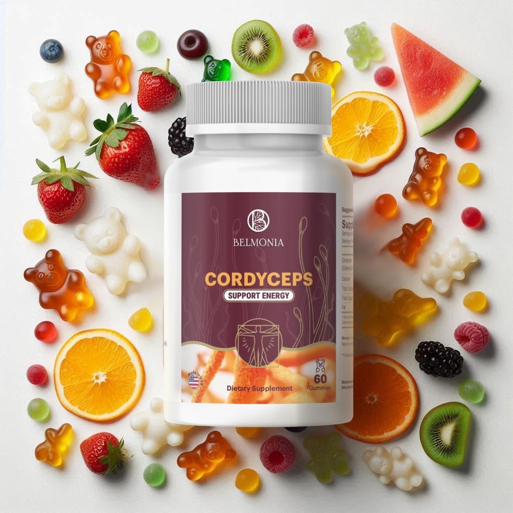 Belmonia Cordyceps Mushroom Gummies, 60 Count
