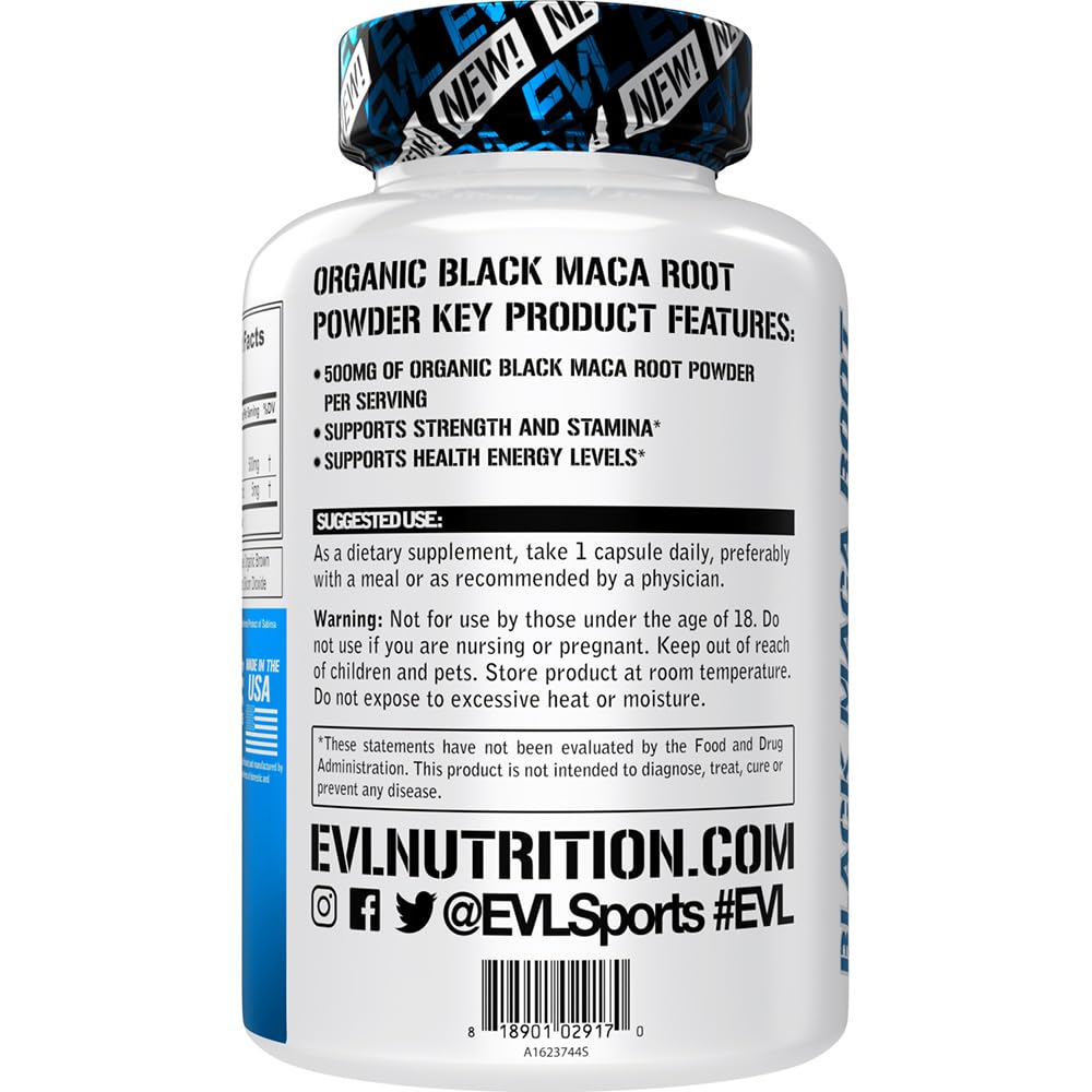 Evlution Black Maca Root Capsule 60 Count