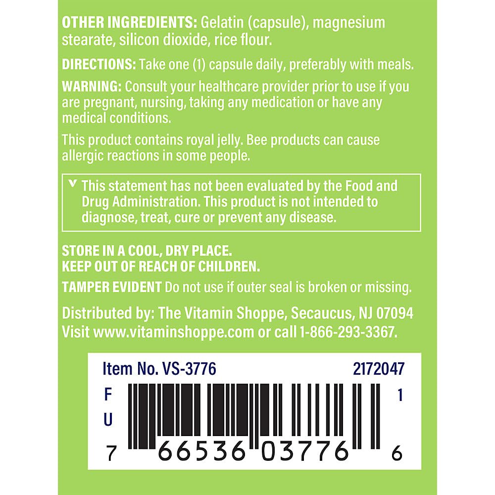 The Vitamin Shoppe Ginseng - Energy Support, Mental Clarity & Adaptogenic Wellness 60 Capsules