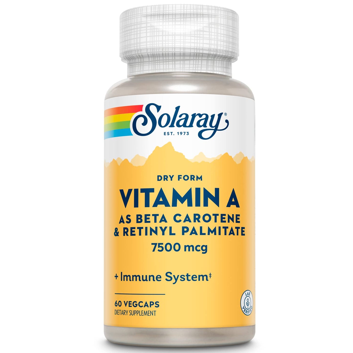 Solaray Dry Form Vitamin A Capsule, 60 Capsules