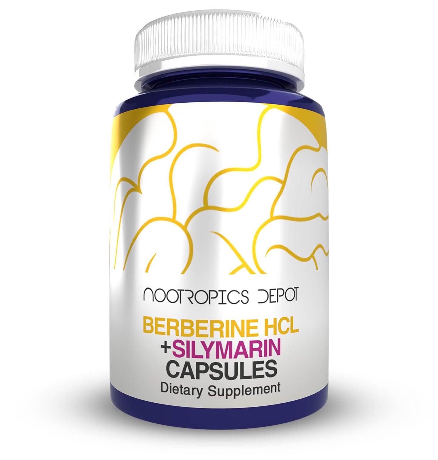 Nootropics Depot Berberine HCL + Silymarin 500mg + 90mg Capsules, 60 Count