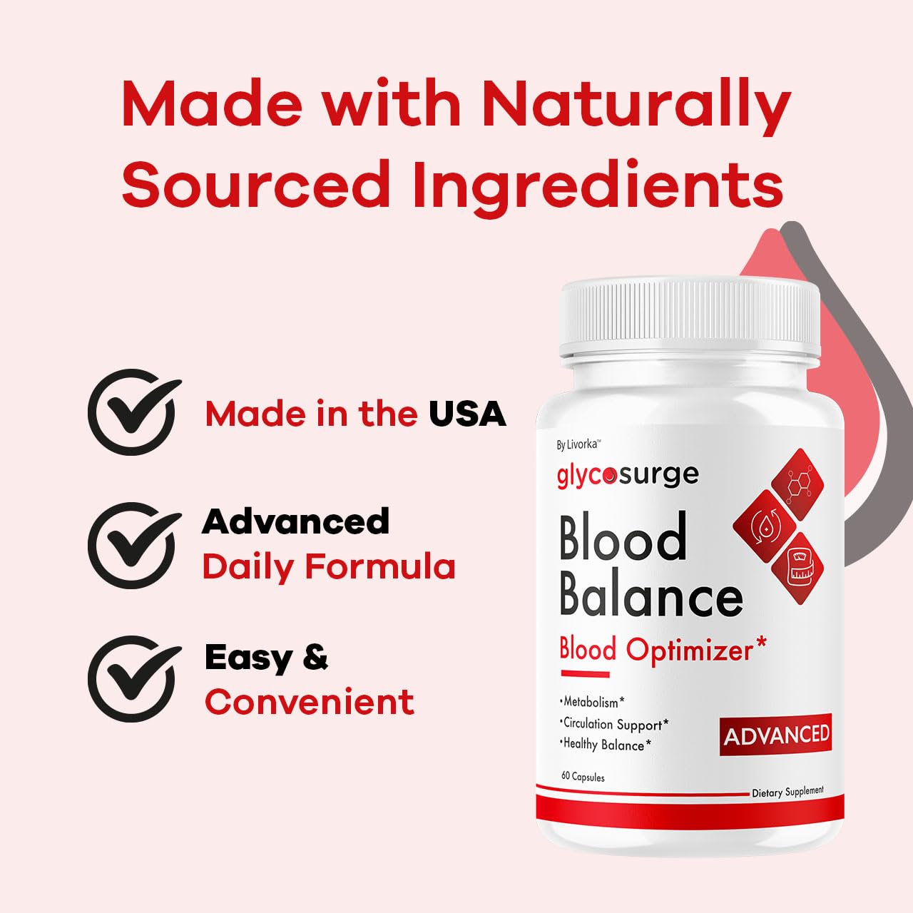 LIVORKA GlycoSurge Balance Capsules, 300 Capsules