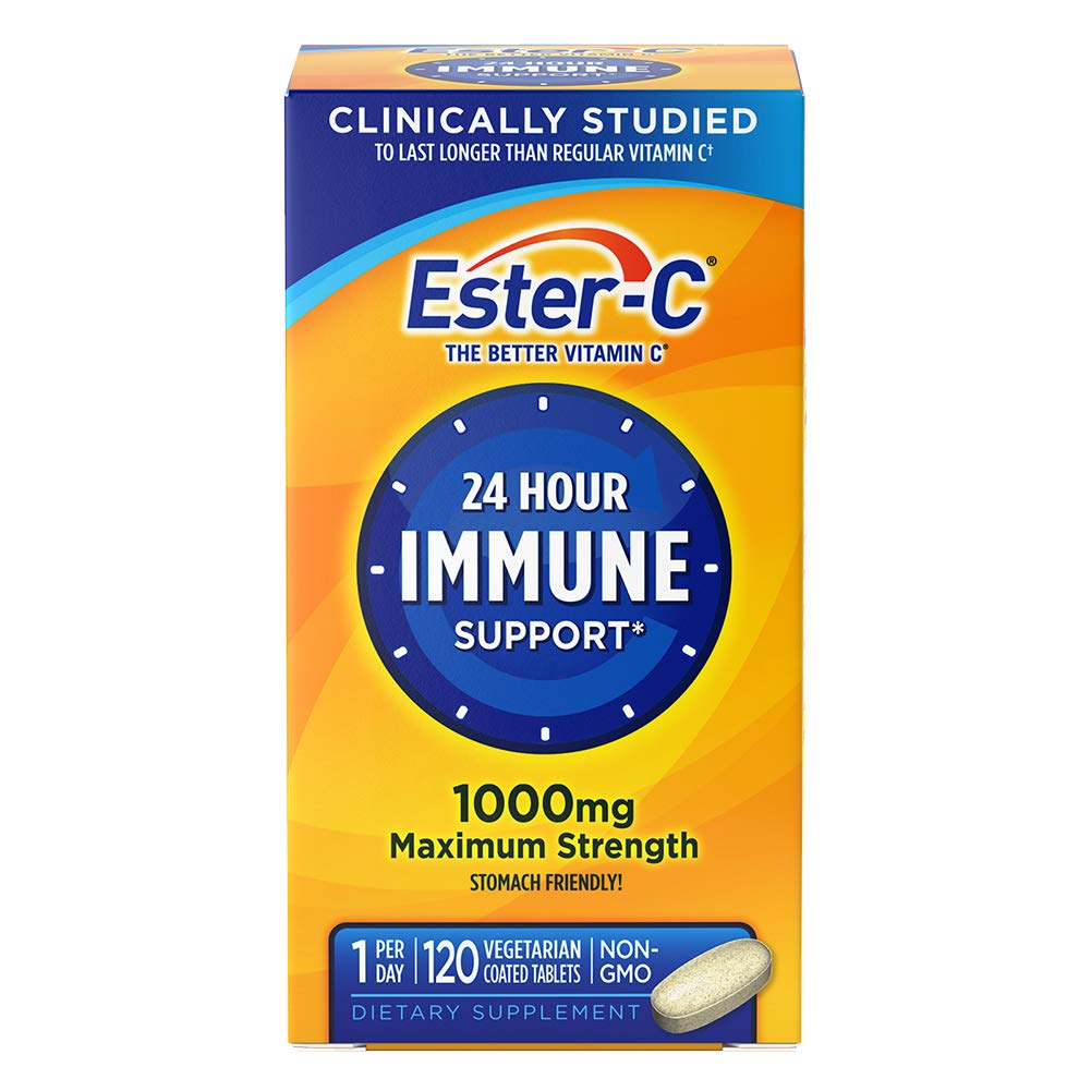 Ester-C Vitamin C 1000 mg Tablets, 120 Count