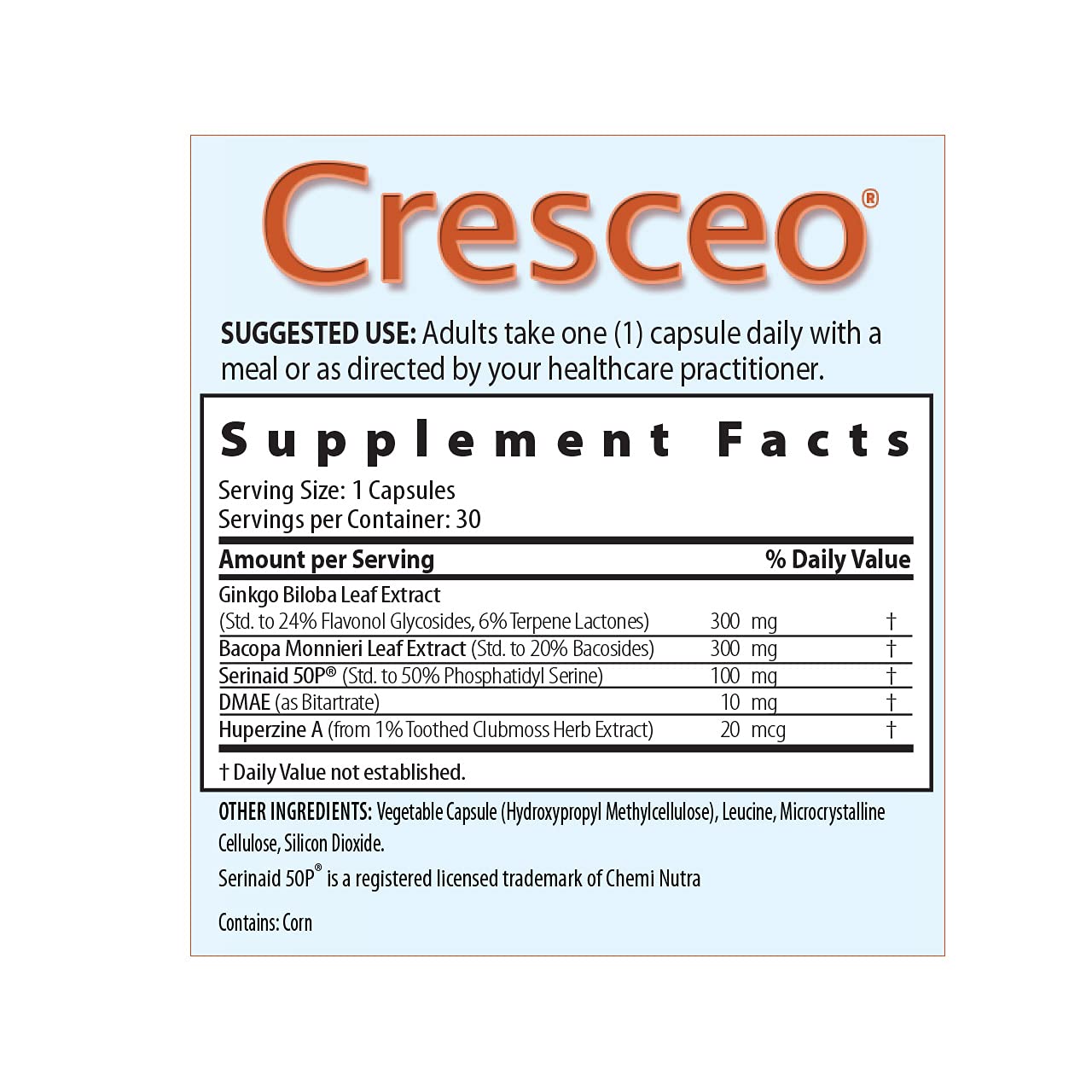 Medix Select Cresceo Brain and Memory Formula Capsules, 30 Count