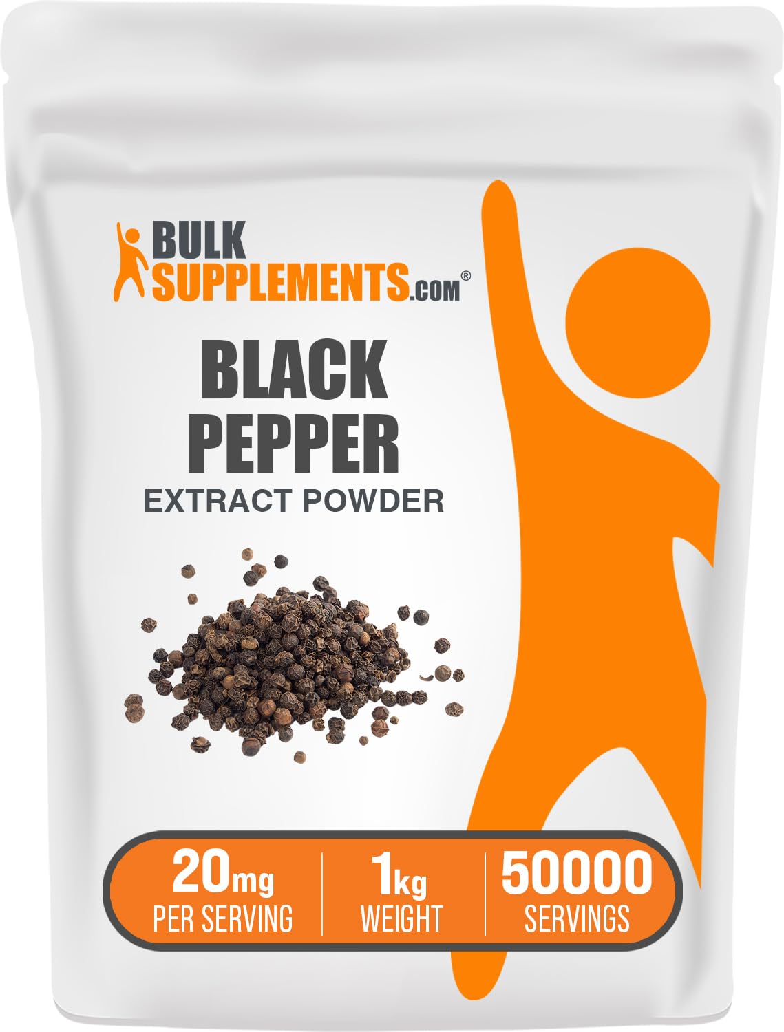 BulkSupplements Black Pepper Extract Powder, 35.24 Ounce Pack of 5
