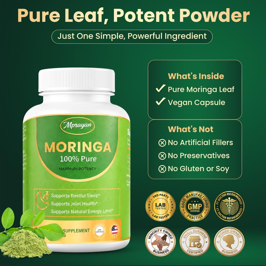 MPRAYAN Moringa Capsules 800mg Capsule, 90 Veg Capsules