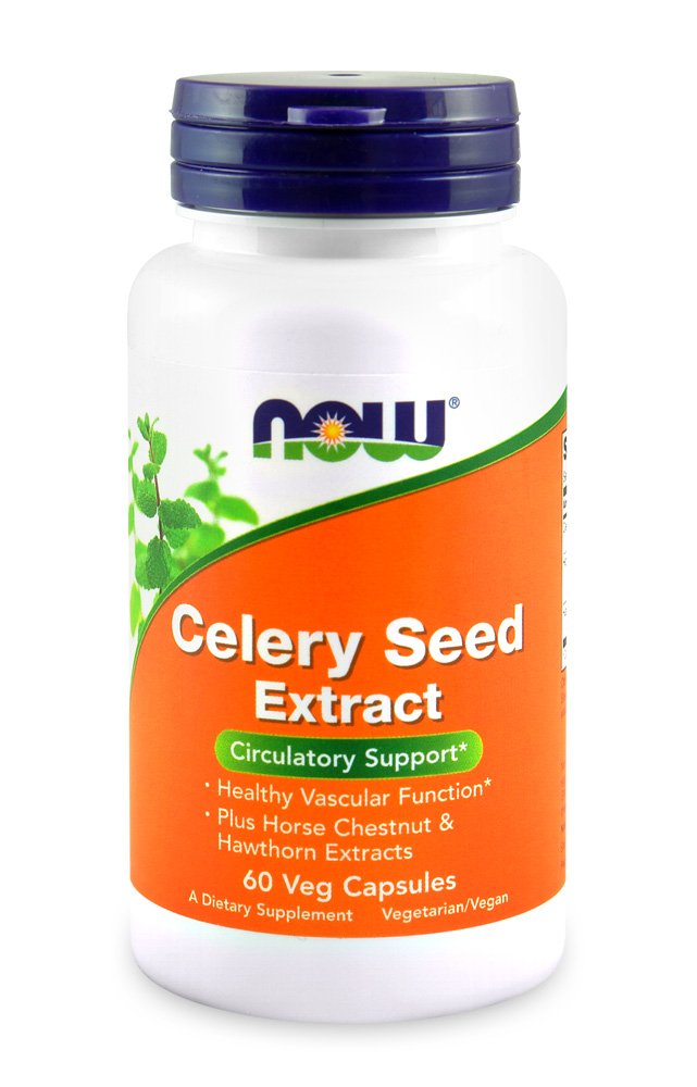 NOW Foods Celery Seed Extract Circulation Capsules, 1 Count