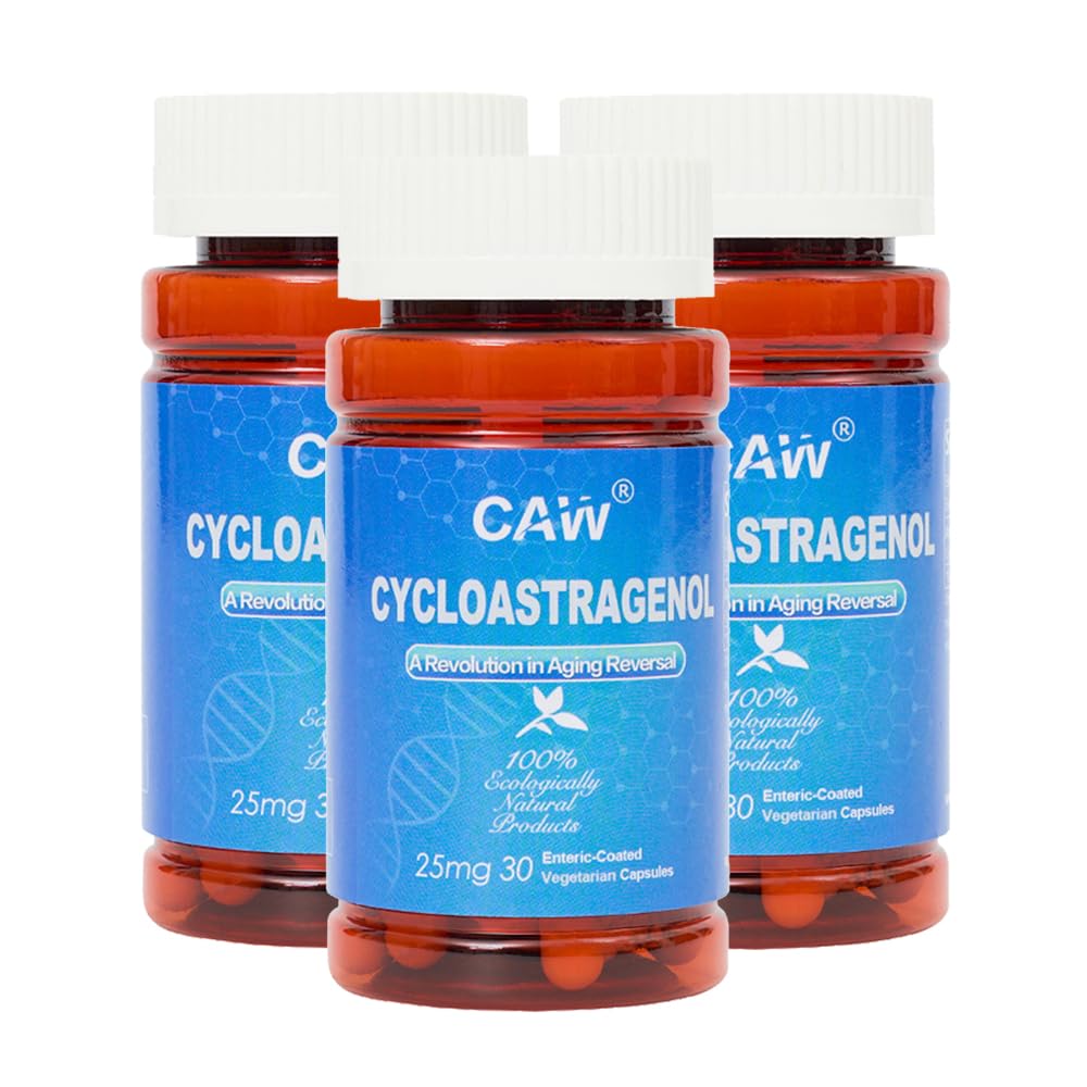 CAW Telomere Support Supplement Hypersorption Cycloastragenol 25 mg Capsules 90 Count