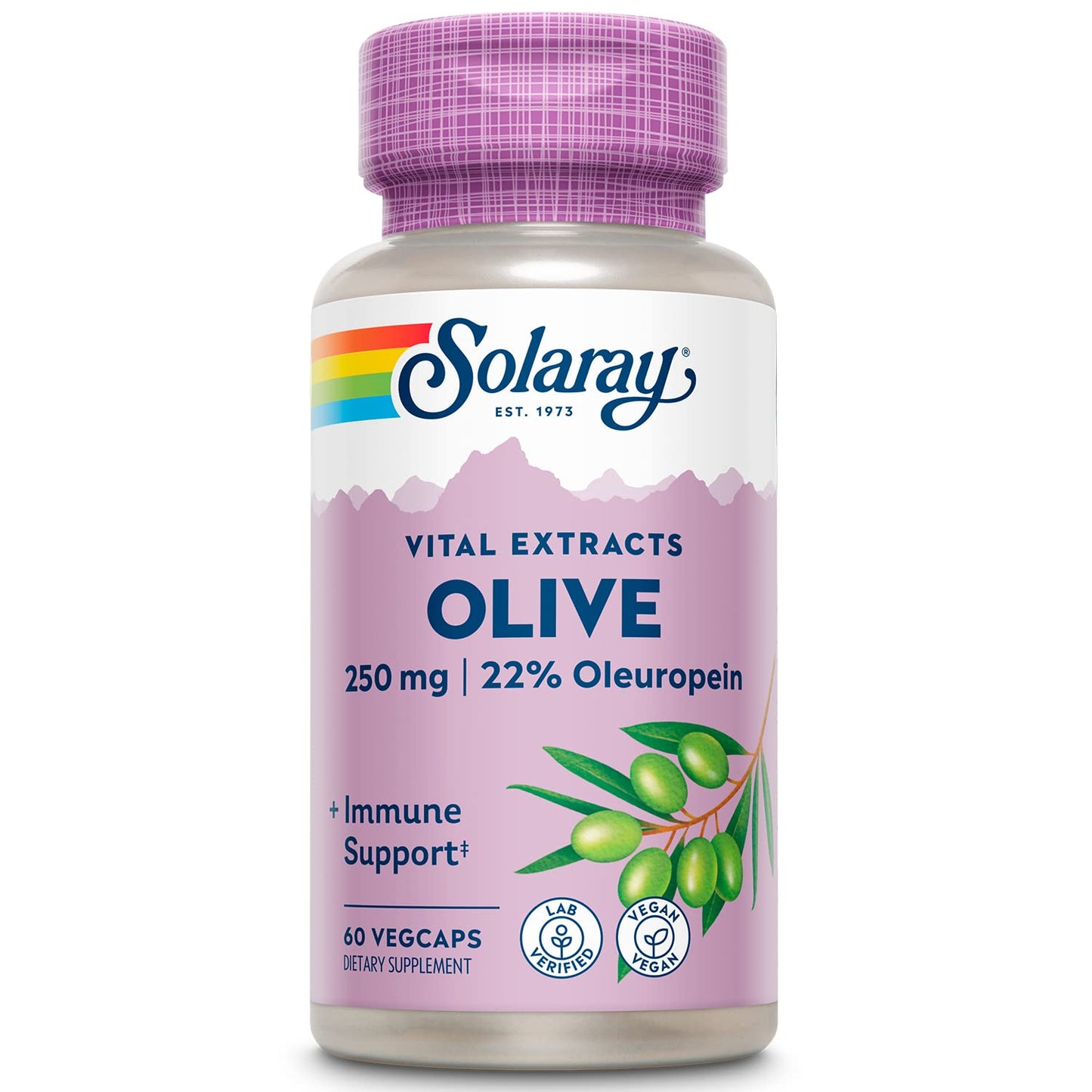 SOLARAY Olive Leaf Extract Capsules, 60 VegCaps