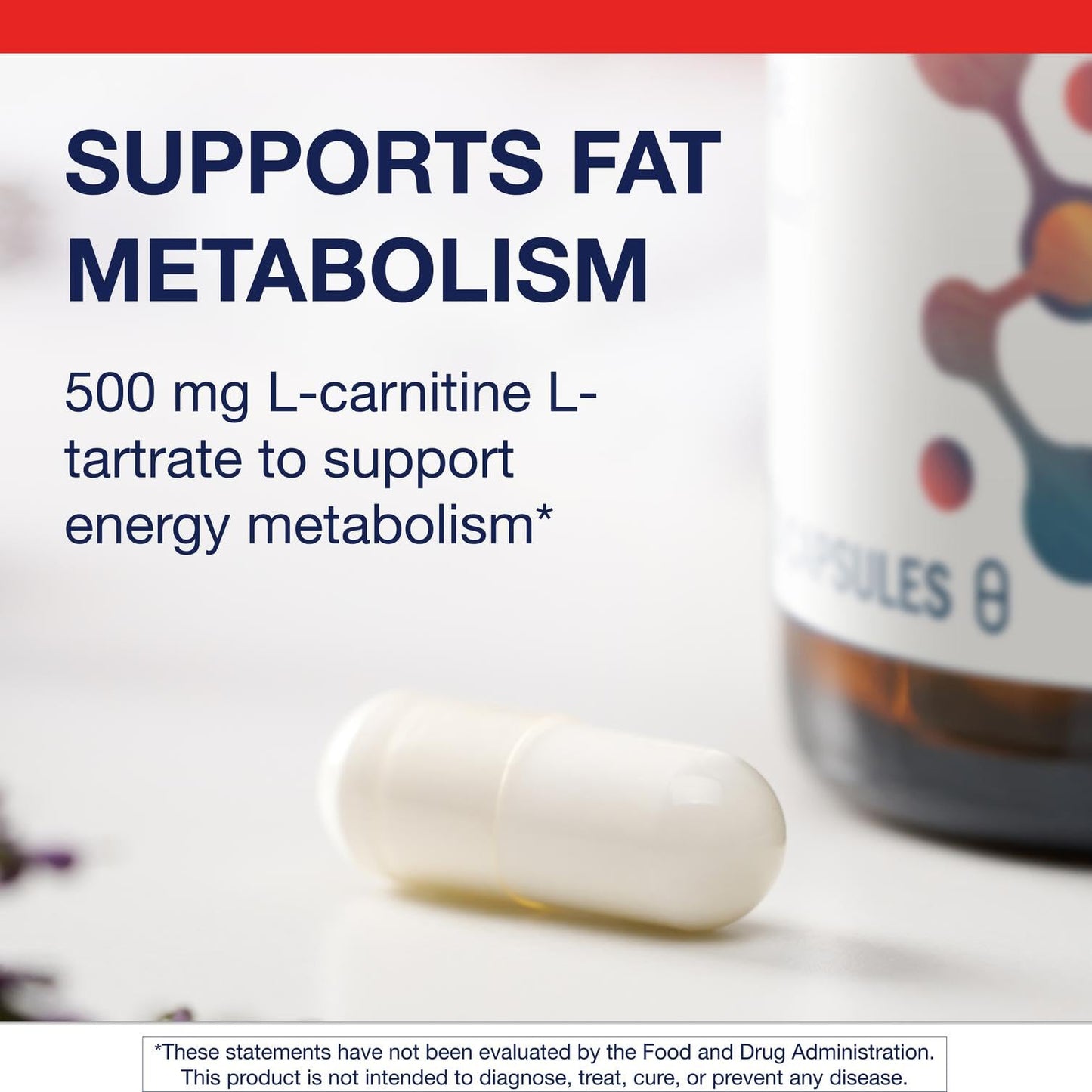 Metagenics L-Carnitine L-Tartrate 500 mg Capsules, 30 Count