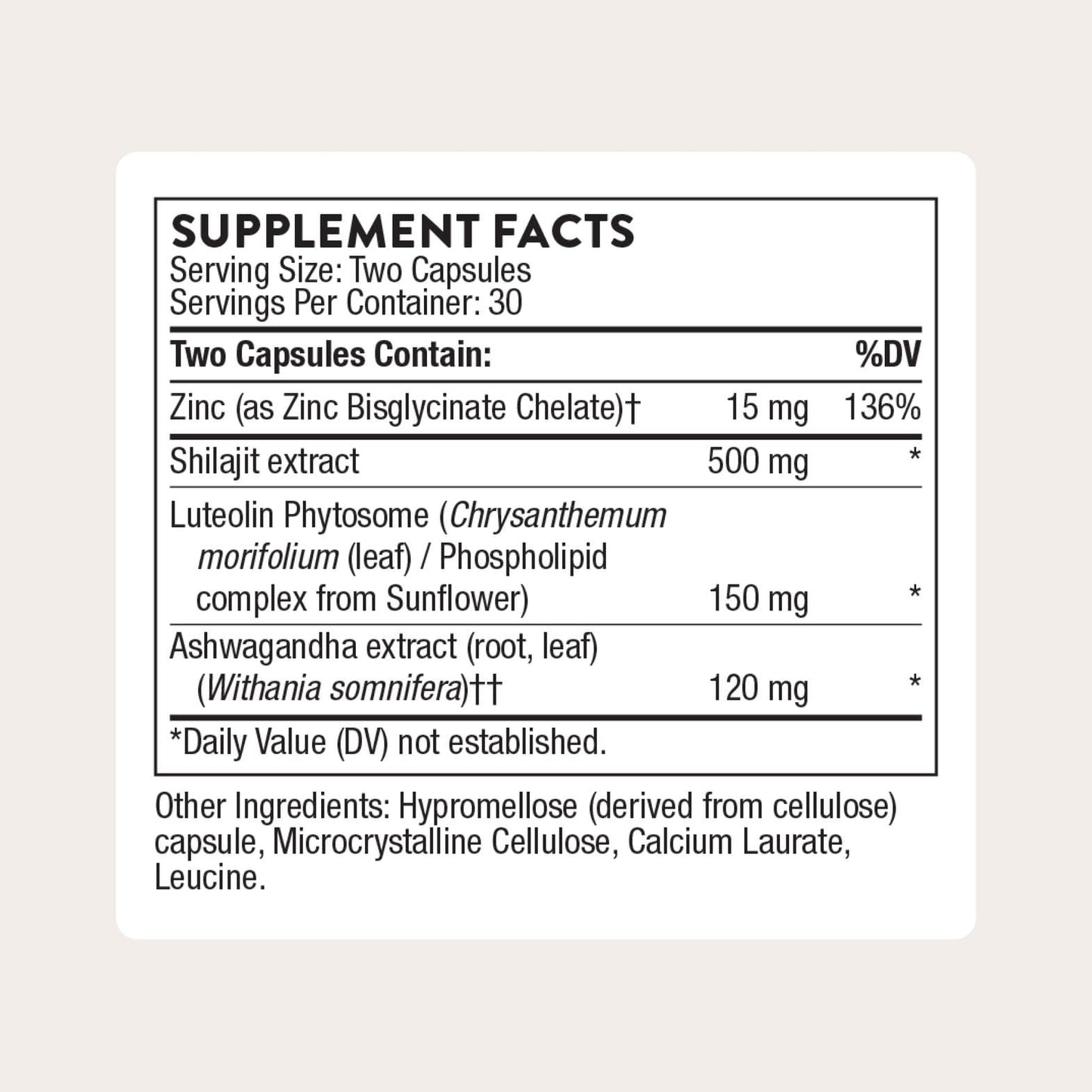 Thorne Advanced Testosterone Support Capsules, 60 Count