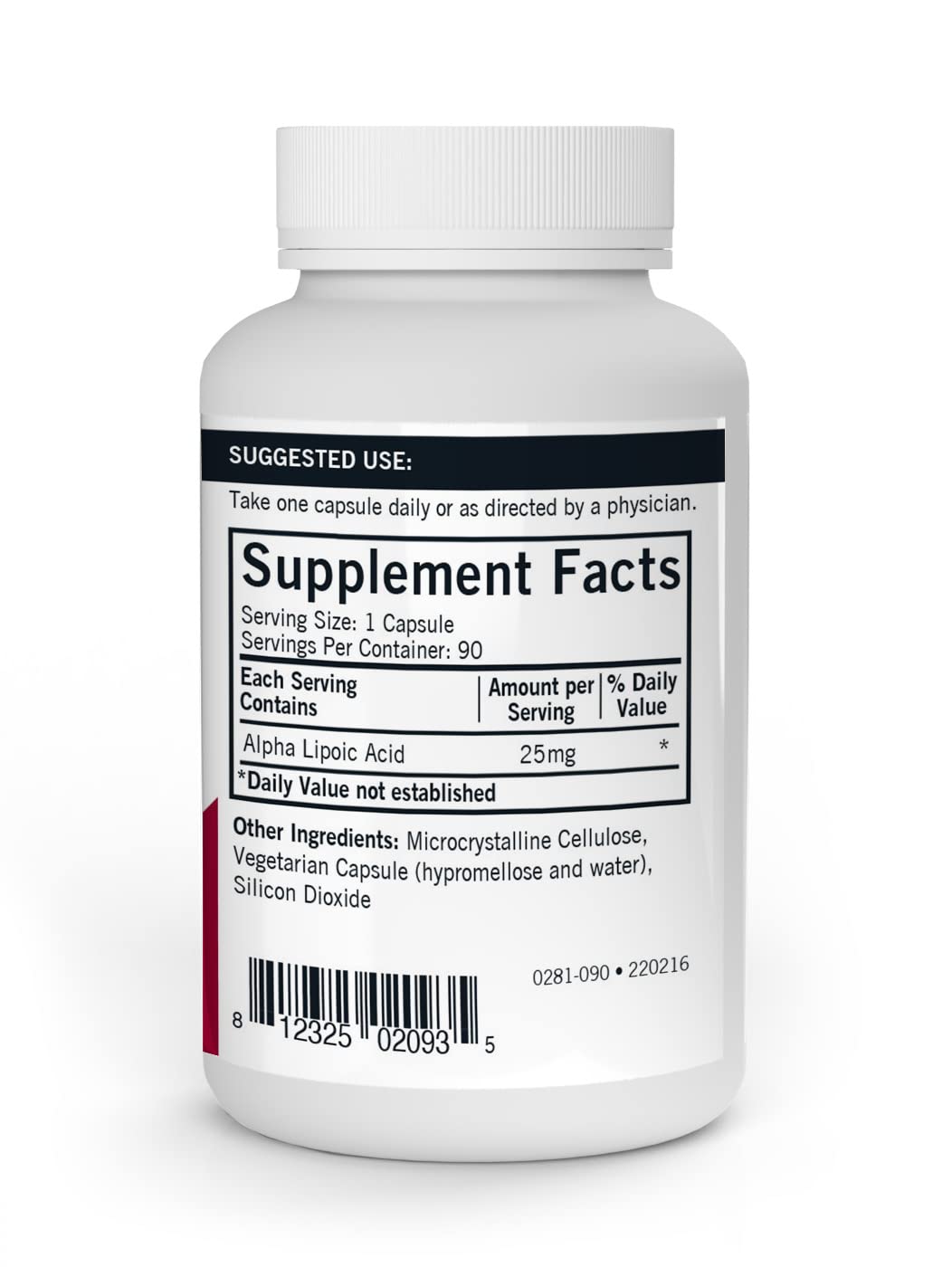Kirkman Alpha Lipoic Acid 25 mg Capsules, 90 Count
