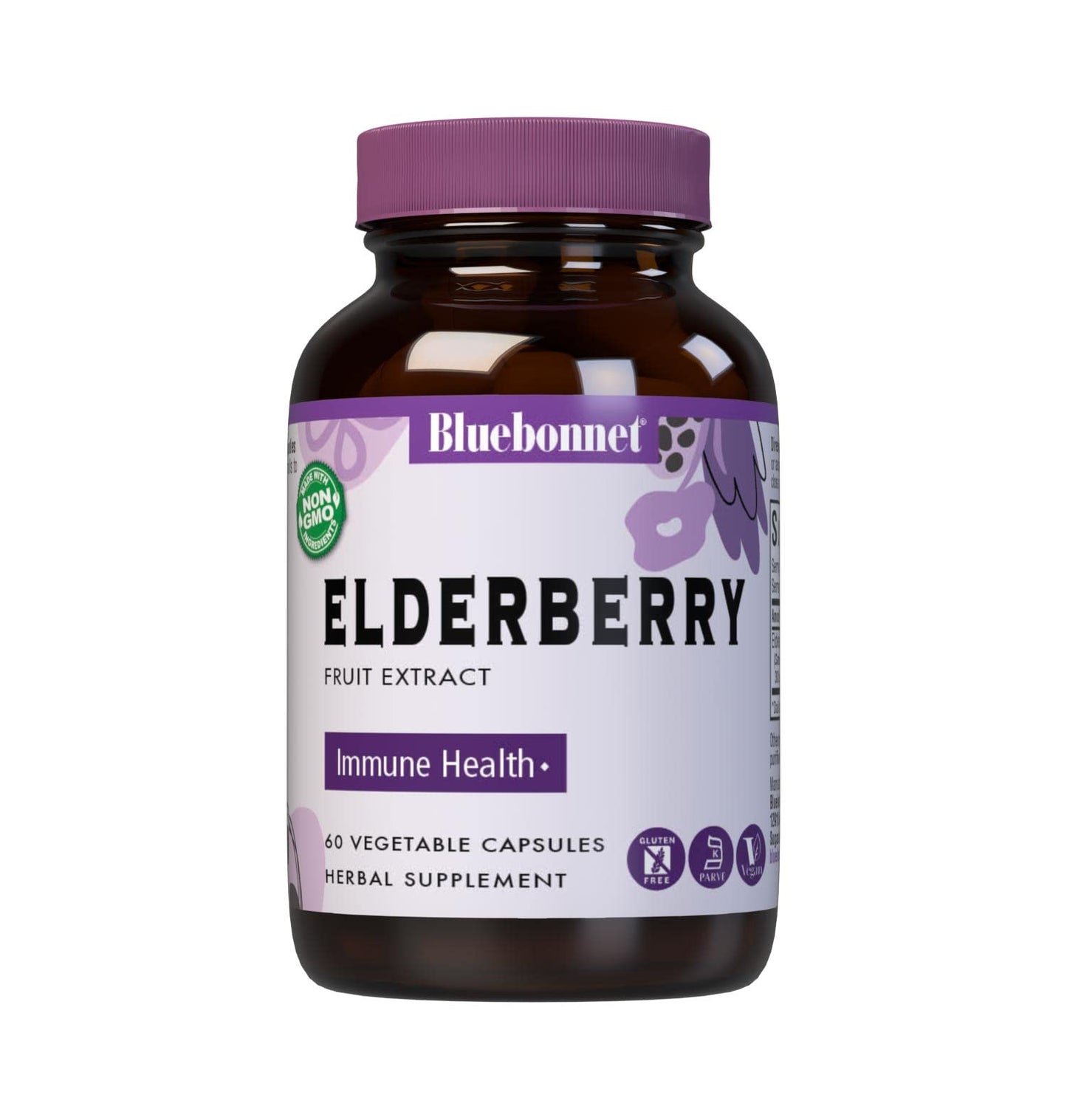 BlueBonnet Elderberry Fruit Extract Supplement Capsule 60