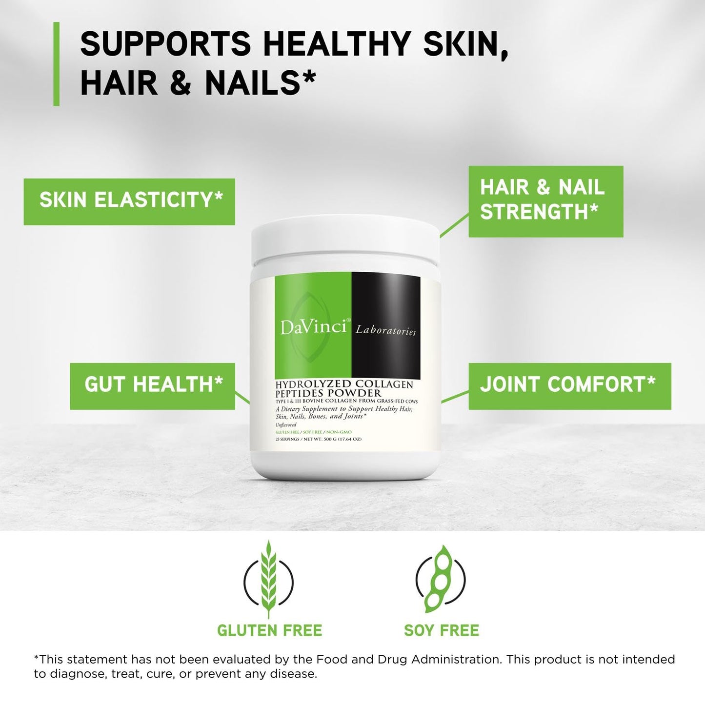 DAVINCI Collagen Peptides Powder 17.637 oz