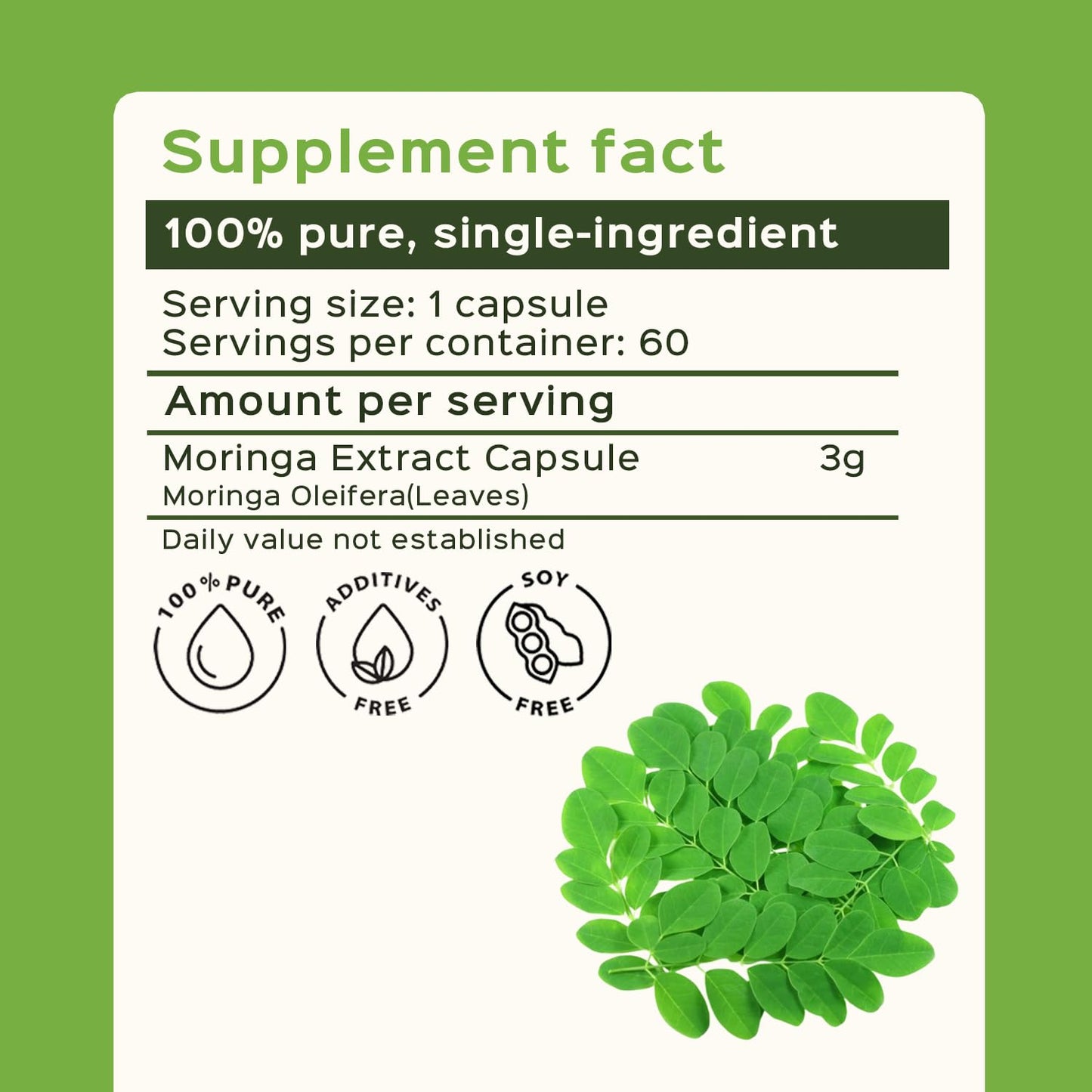 bixa BOTANICAL Moringa Leaf Extract Capsule 120 Capsules