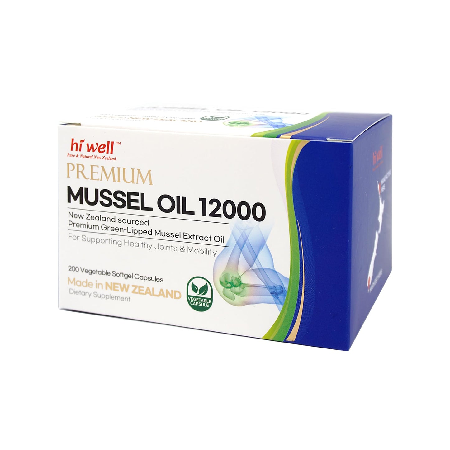 HI WELL PURE & NATURAL NEW ZEALAND Hi Well Premium New Zealand Green-Lipped Mussel Oil Softgel 200