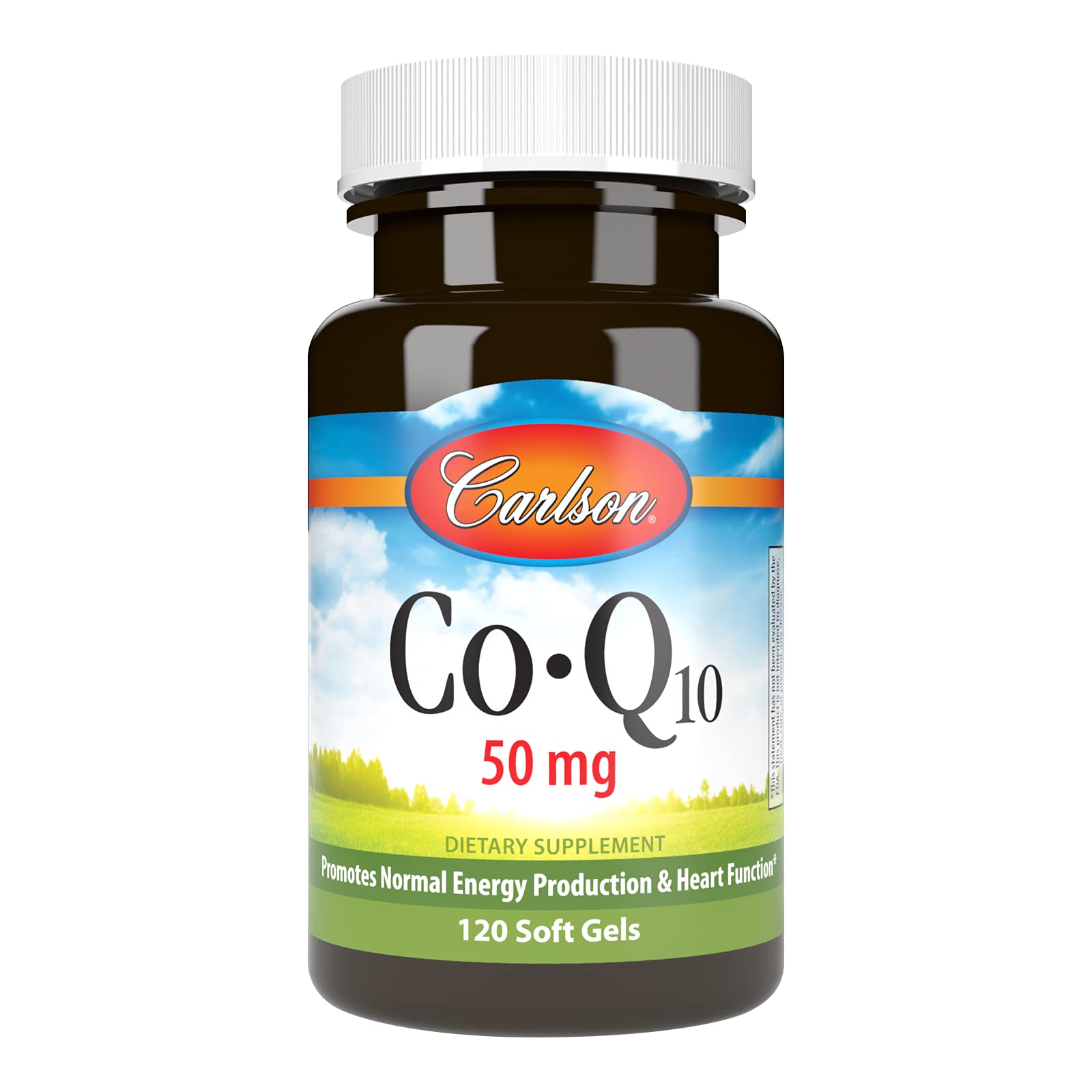 Carlson Co-Q10 Co-Enzyme Q10 50 mg Softgels, 120 Softgels