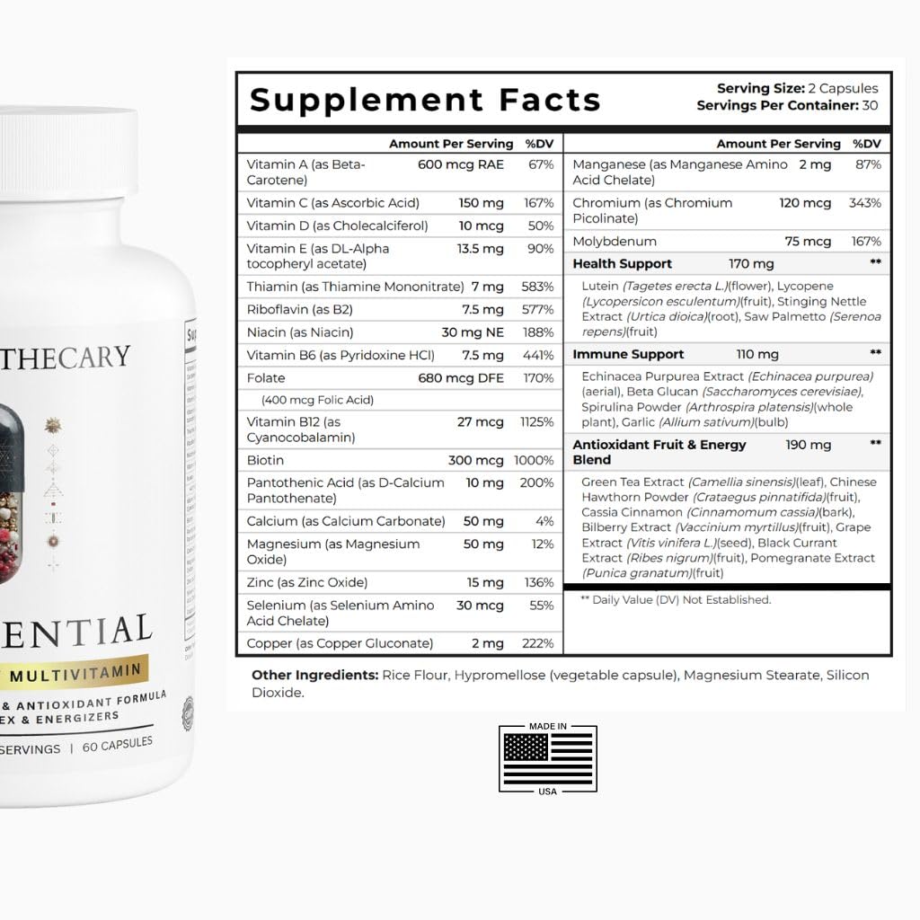 Dear Apothecary The Essential Daily Multivitamin for Men & Women 60 Capsules