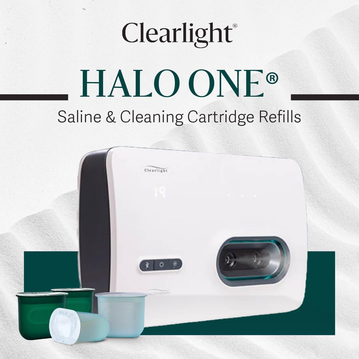 Clearlight Saline & Cleaning Capsules for Halo ONE Halotherapy Device - Natural Respiratory Support - Allergy, Acne, Eczema & Breathing Relief Pods, 114 Capsules