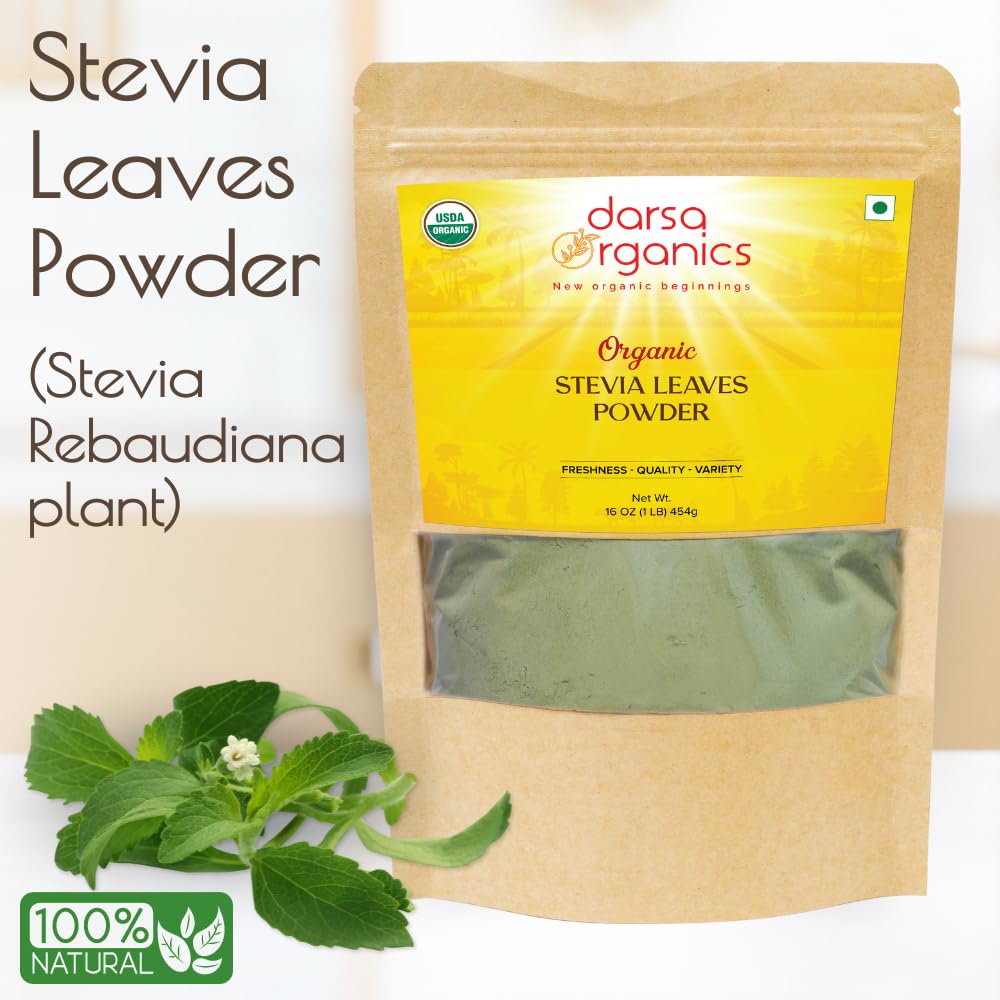 Darsa Organics Pure Stevia Powder, 16 oz